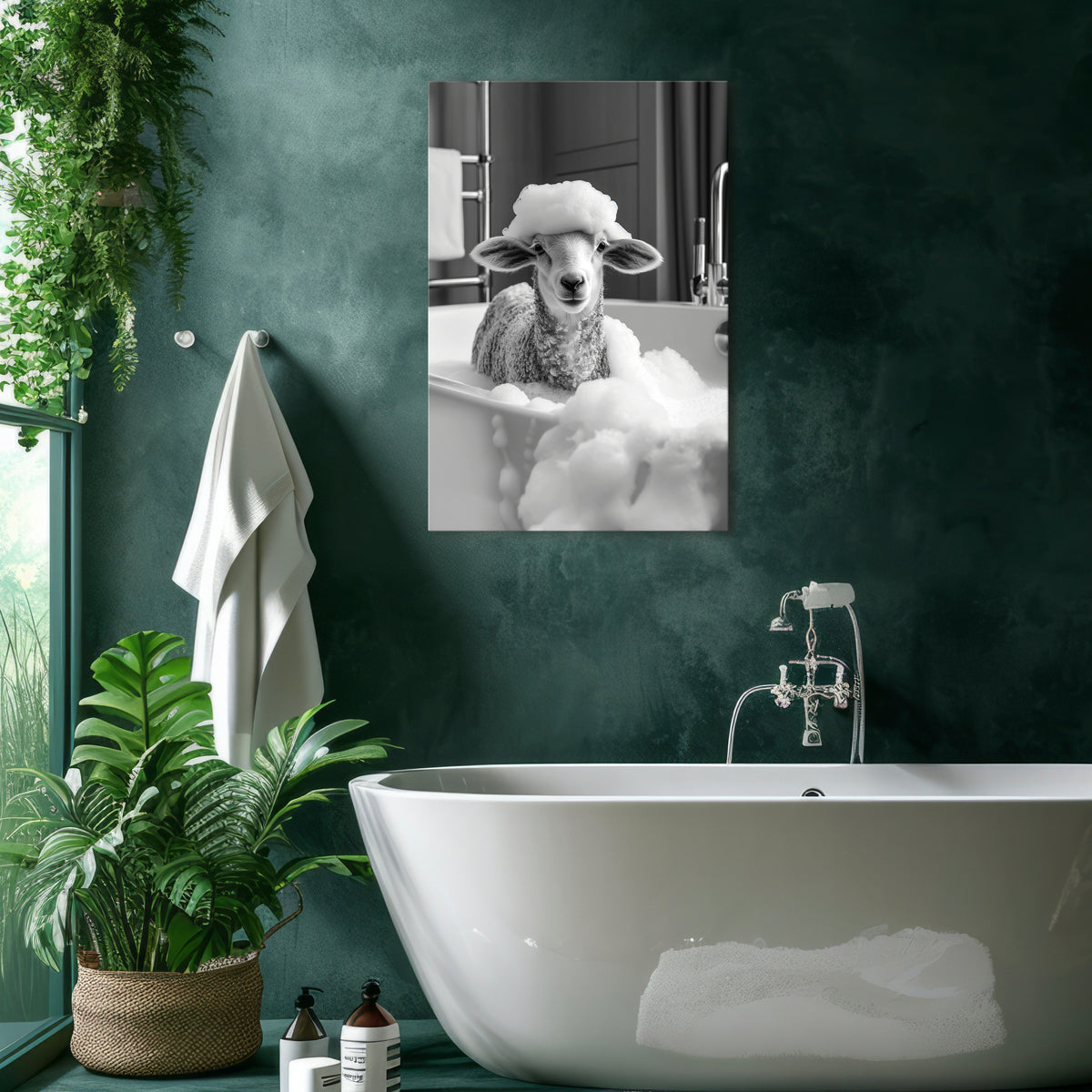 BUBBLE BATH BAA Pionowy obraz na płótnie