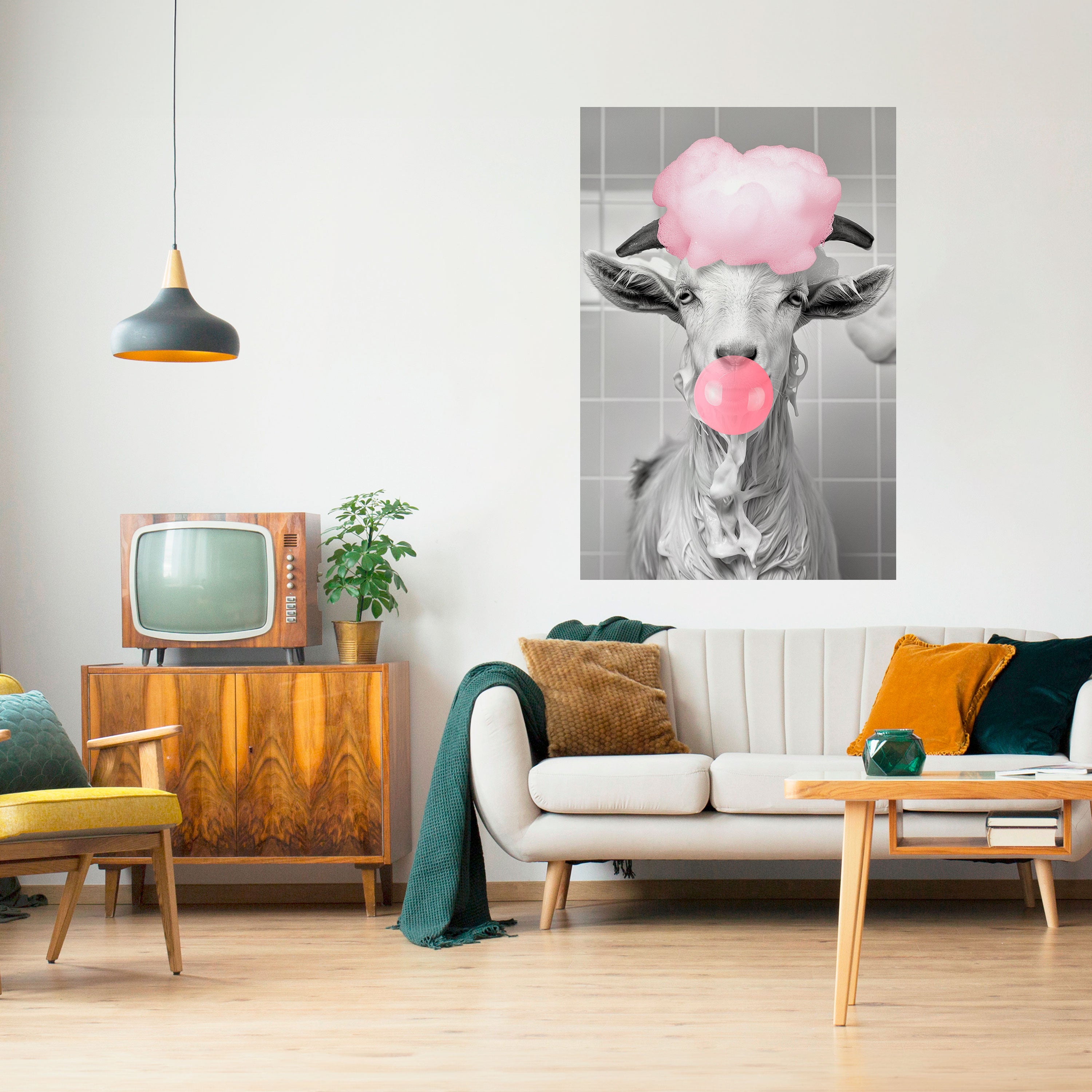 BUBBLEGUM BOVINE BLISS Naklejka/Plakat pionowy