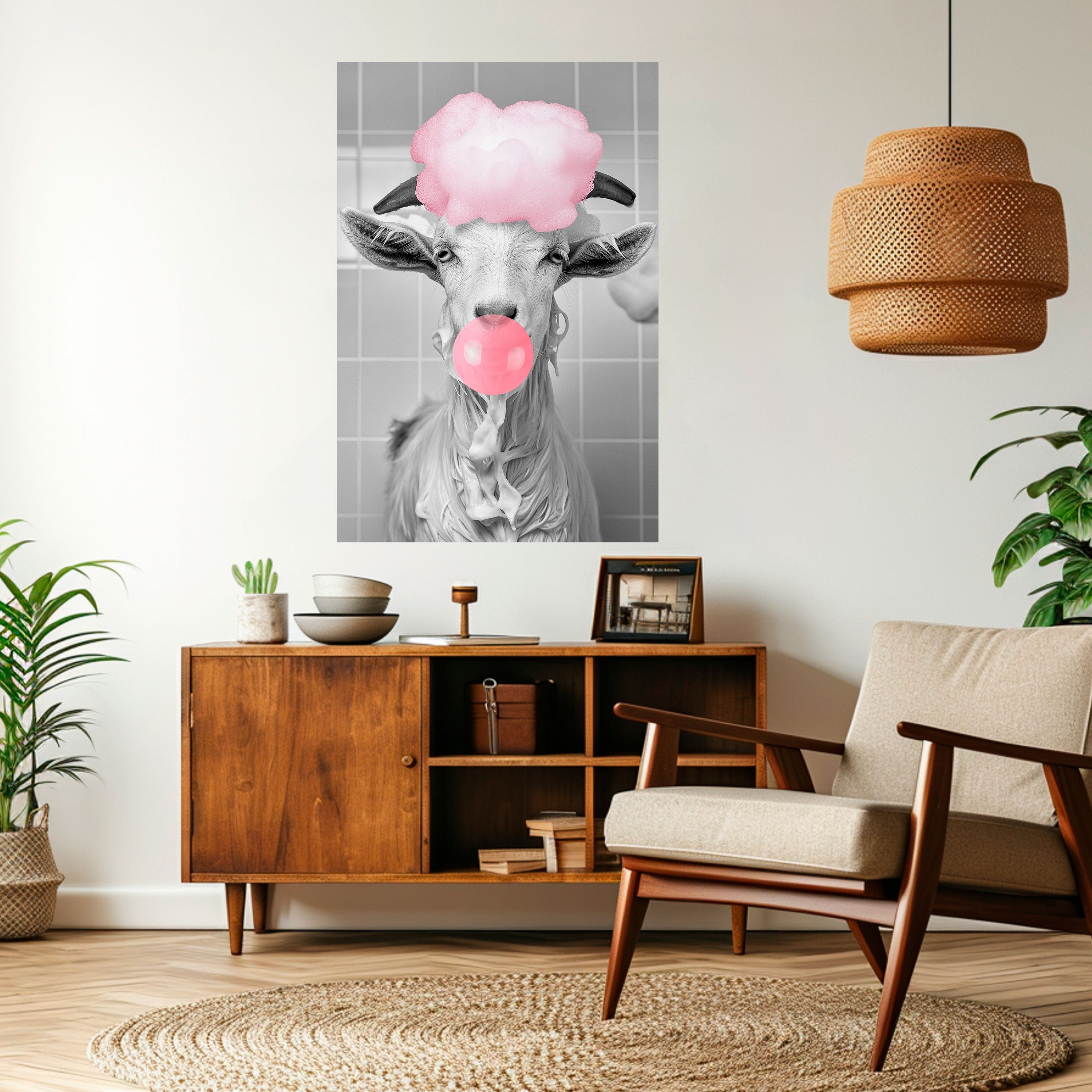 BUBBLEGUM BOVINE BLISS Naklejka/Plakat pionowy