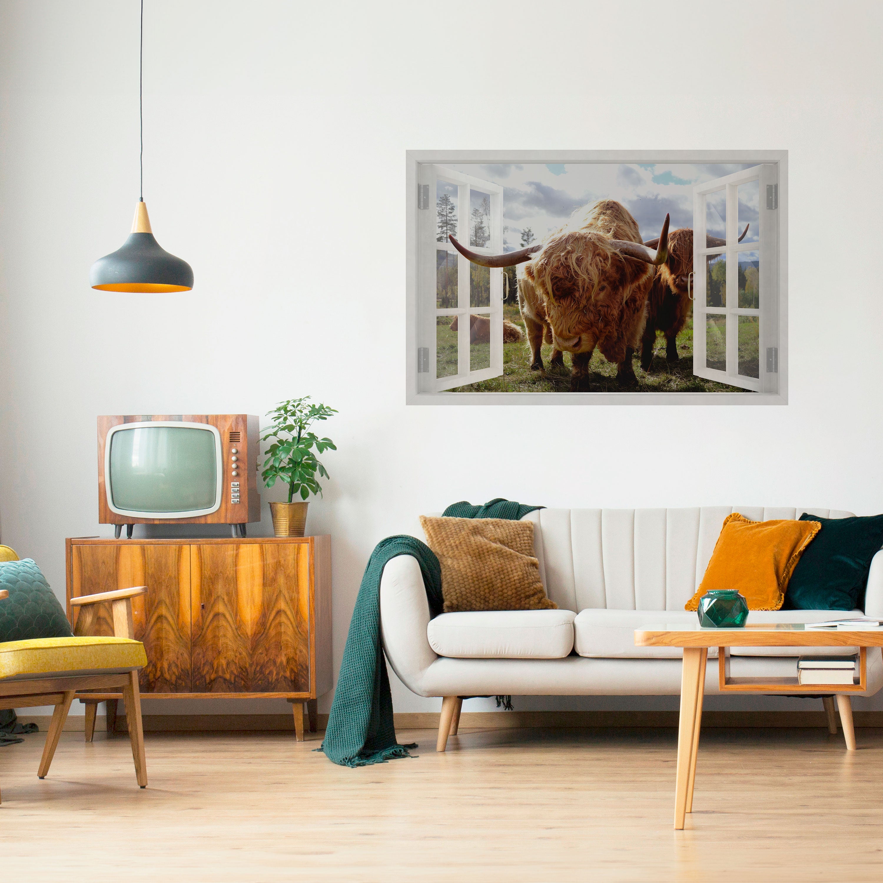 BOVINE WINDOW VISTA Naklejka/Plakat poziomy