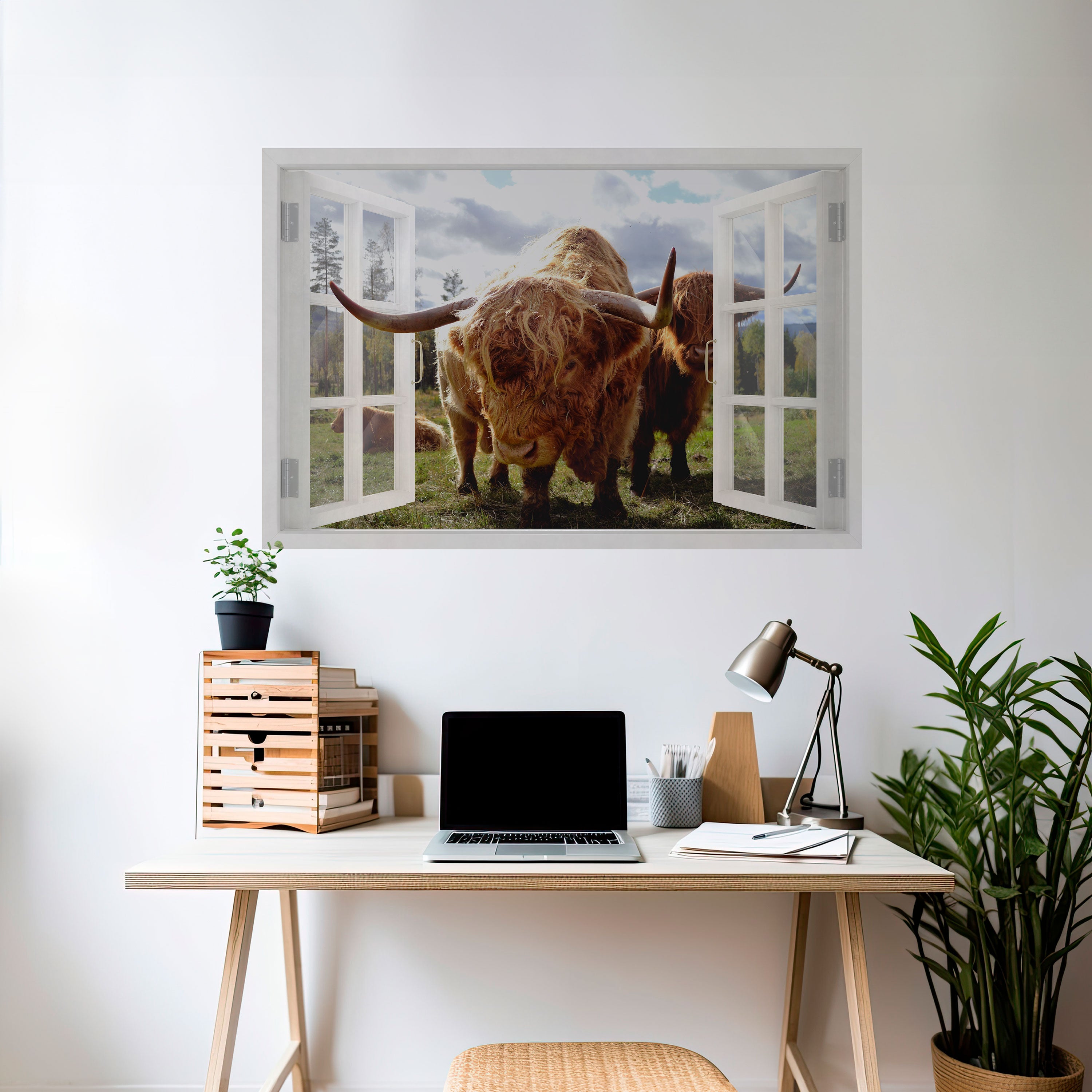 BOVINE WINDOW VISTA Naklejka/Plakat poziomy