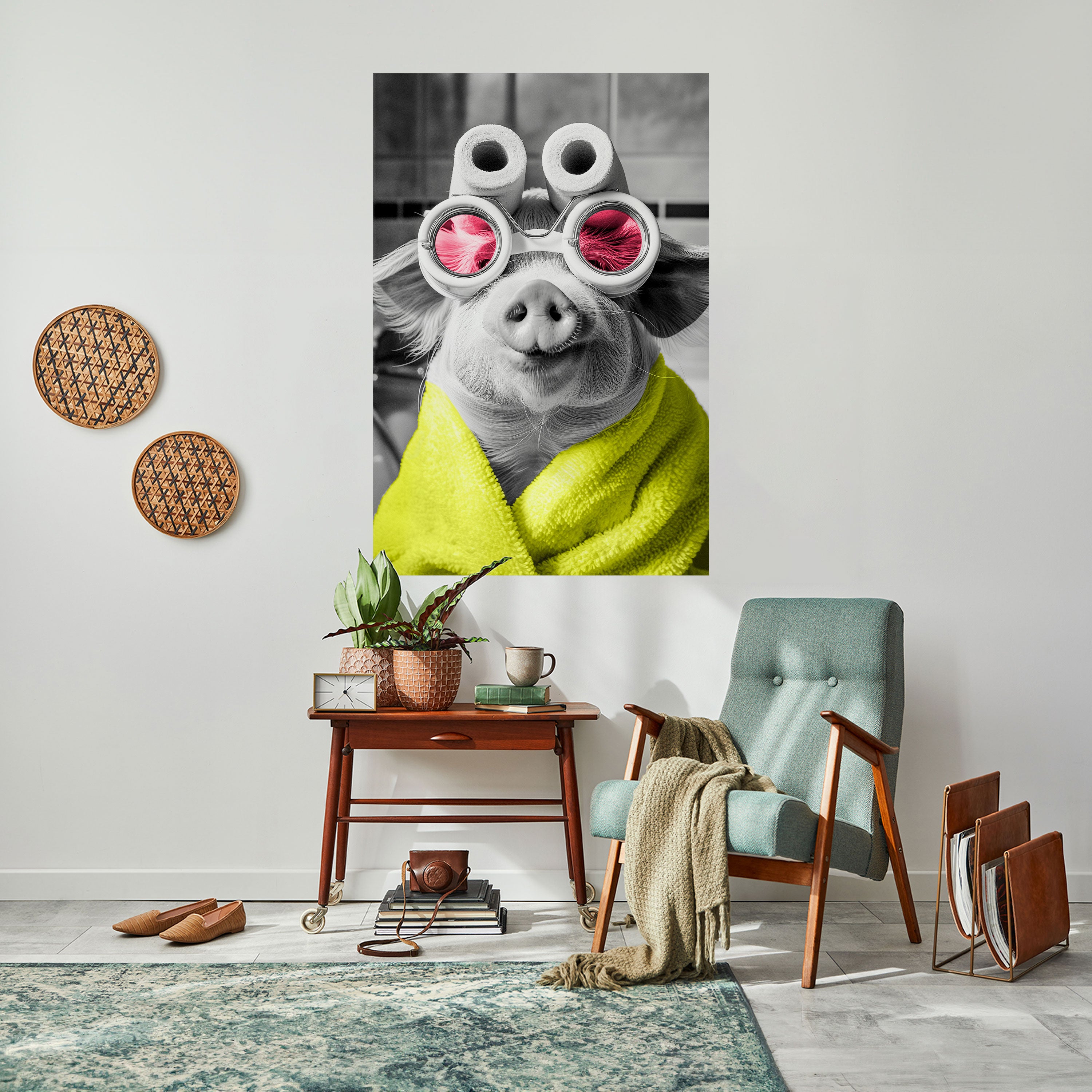 MORNING PIGLET Naklejka/Plakat pionowy