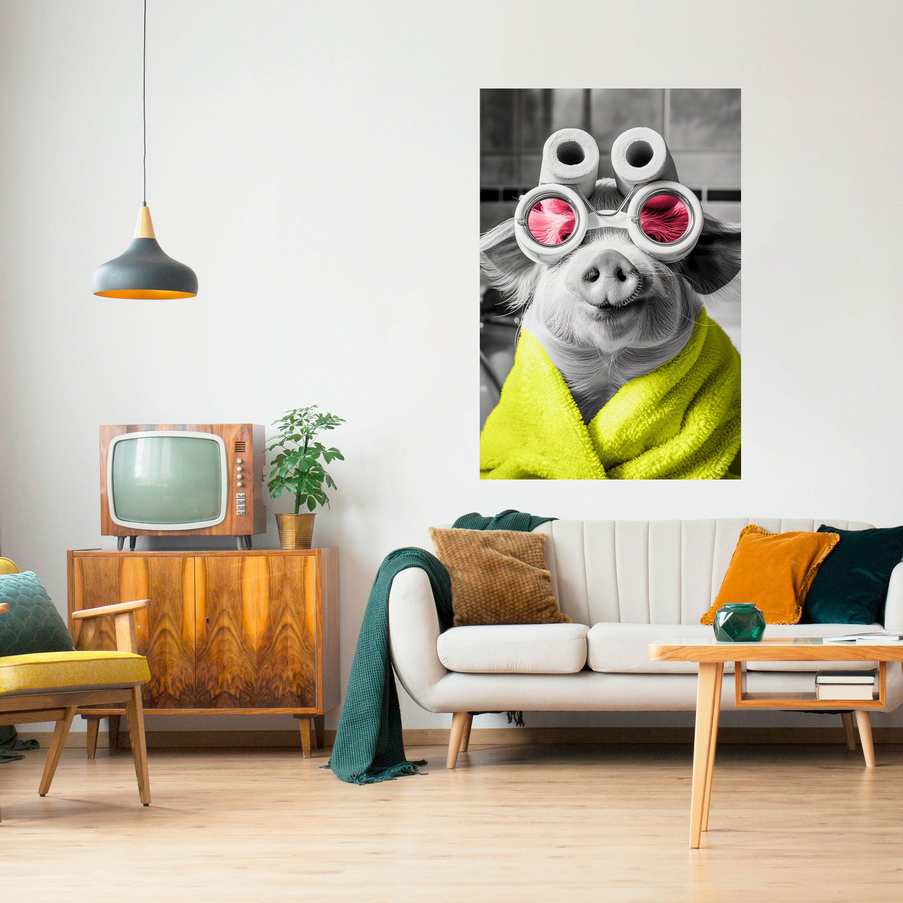 MORNING PIGLET Naklejka/Plakat pionowy