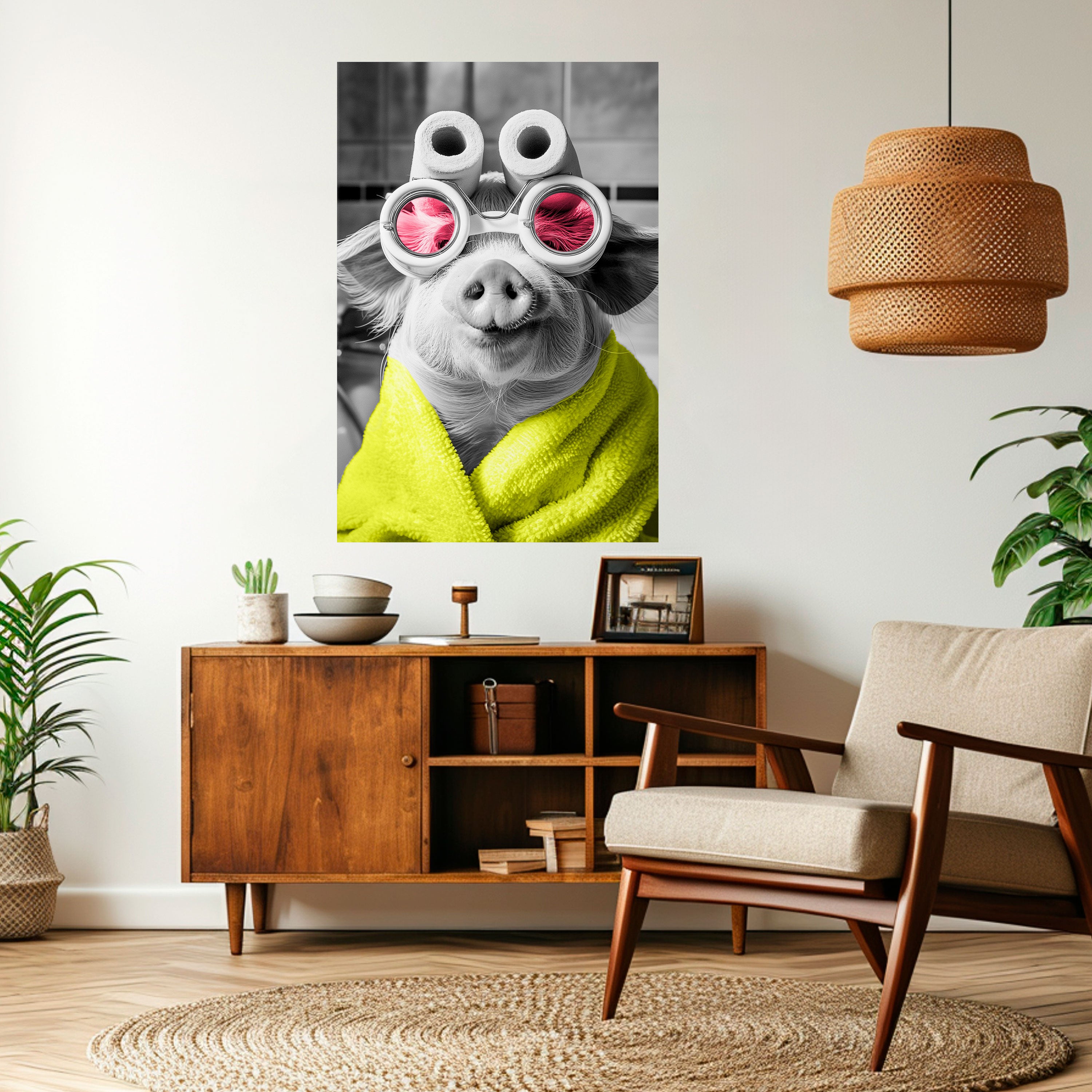 MORNING PIGLET Naklejka/Plakat pionowy