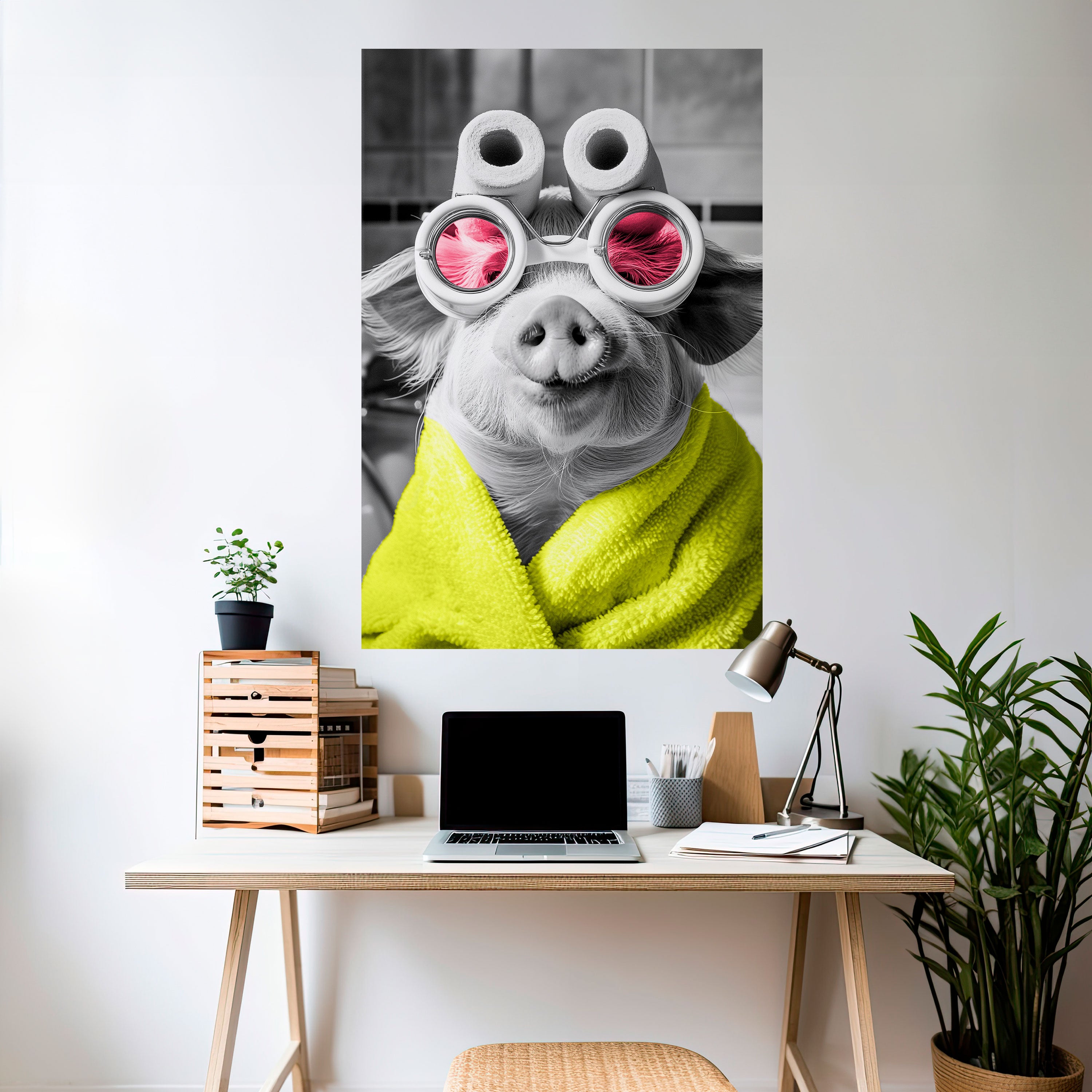 MORNING PIGLET Naklejka/Plakat pionowy