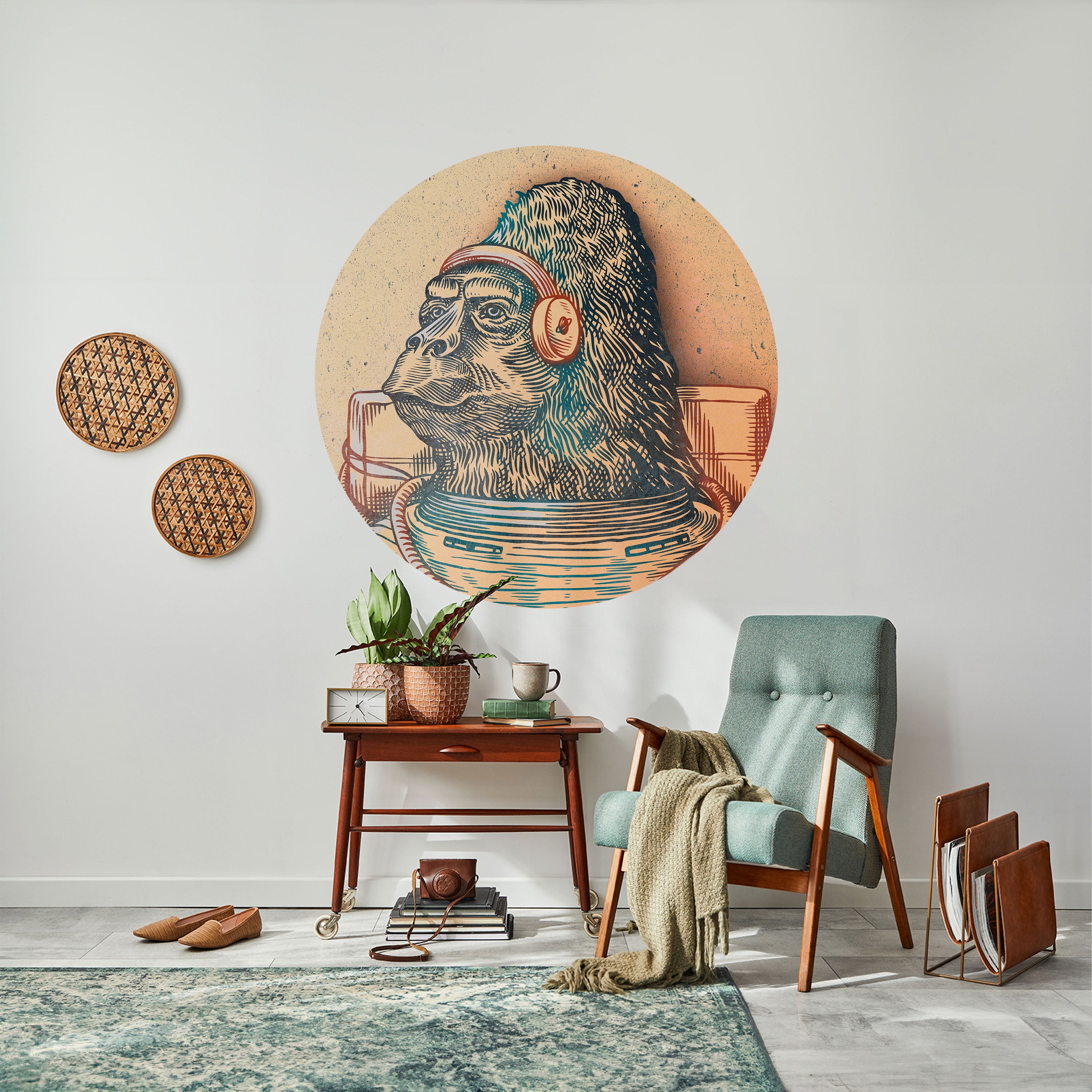 GORILLA GROOVE Naklejka okrągła