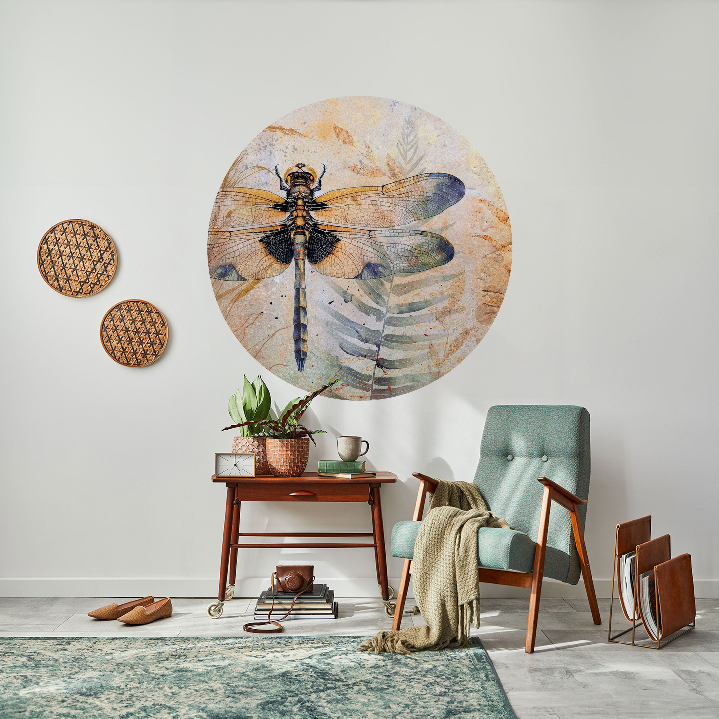 HER HIGHNESS DRAGONFLY Naklejka okrągła