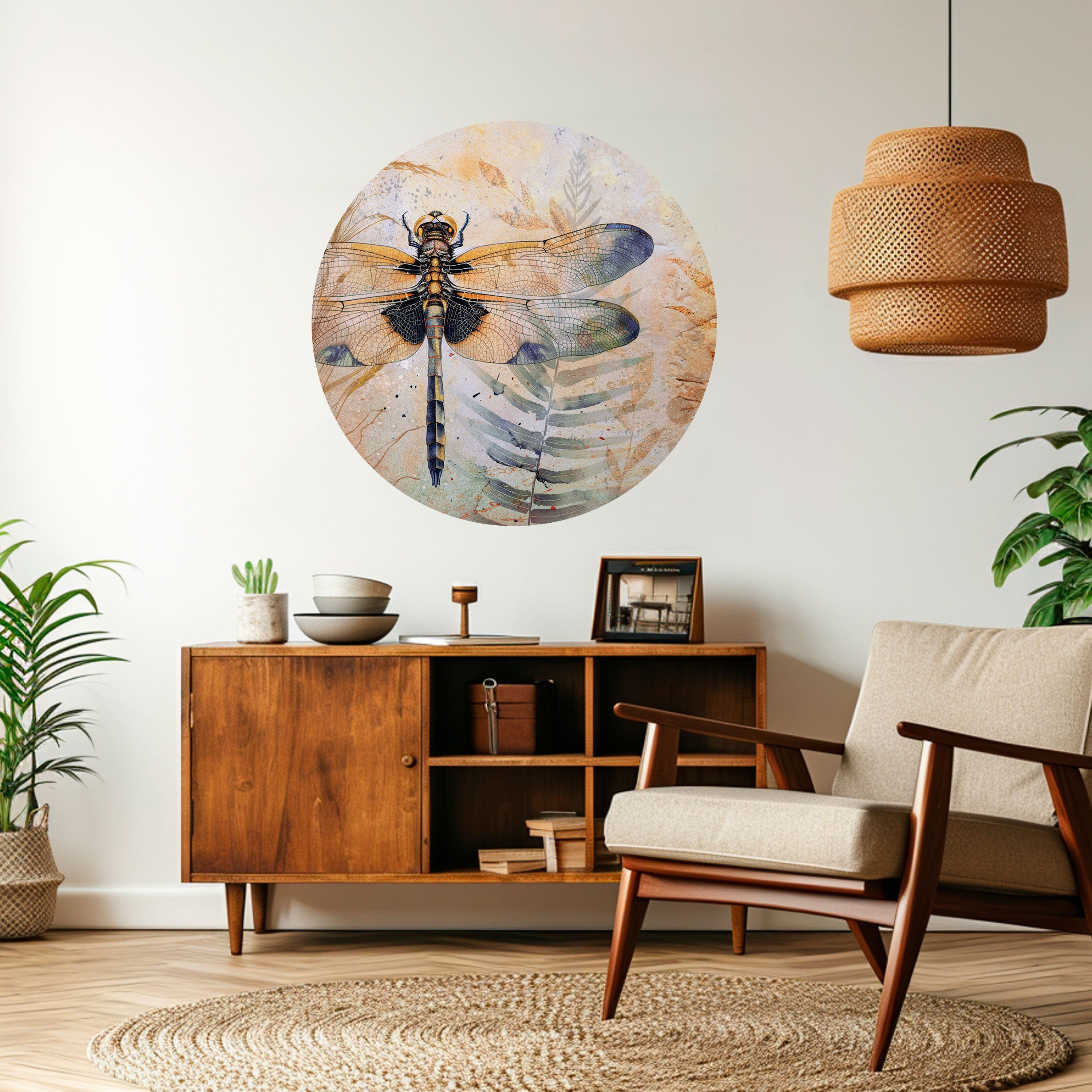 HER HIGHNESS DRAGONFLY Naklejka okrągła