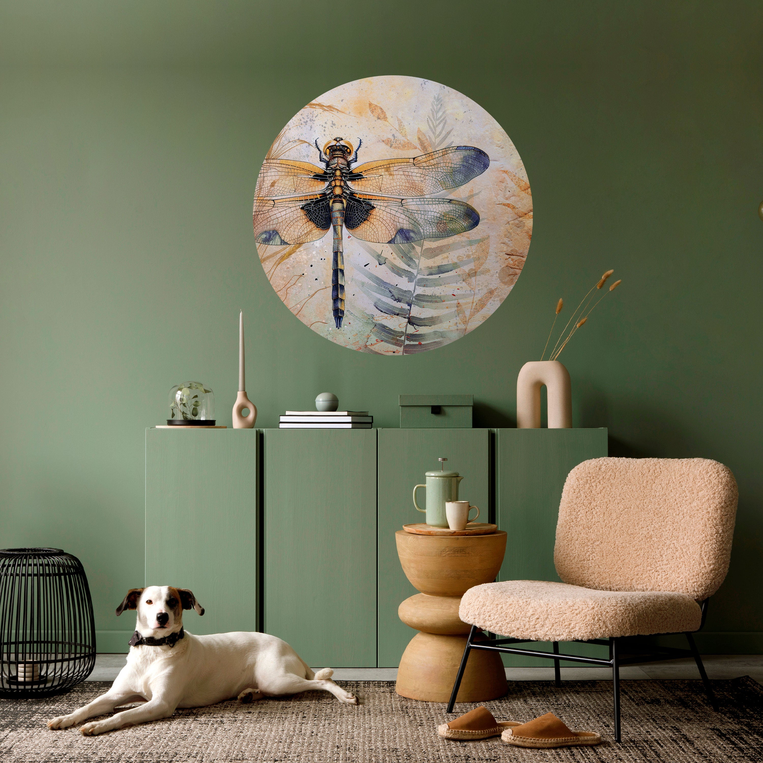 HER HIGHNESS DRAGONFLY Naklejka okrągła