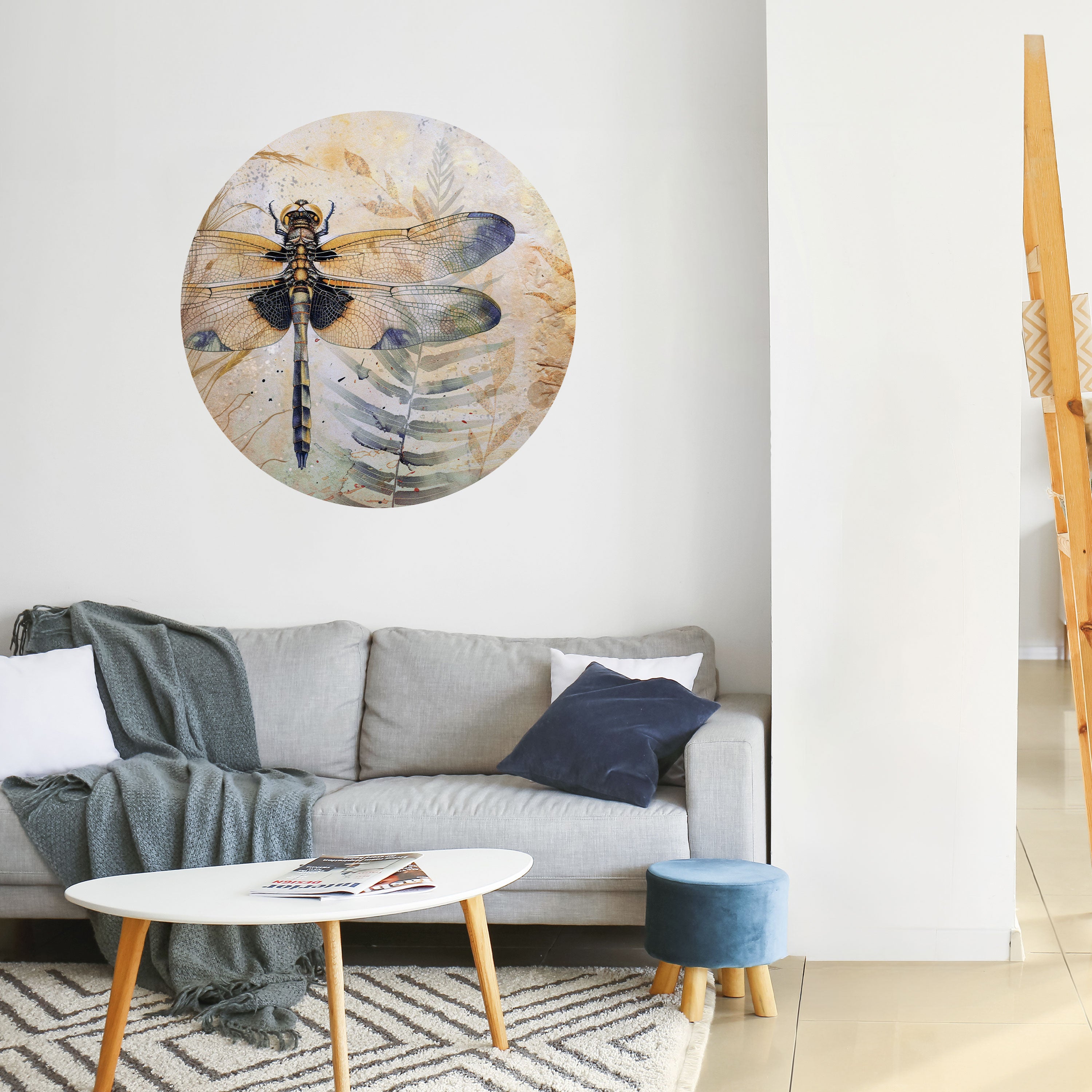 HER HIGHNESS DRAGONFLY Naklejka okrągła