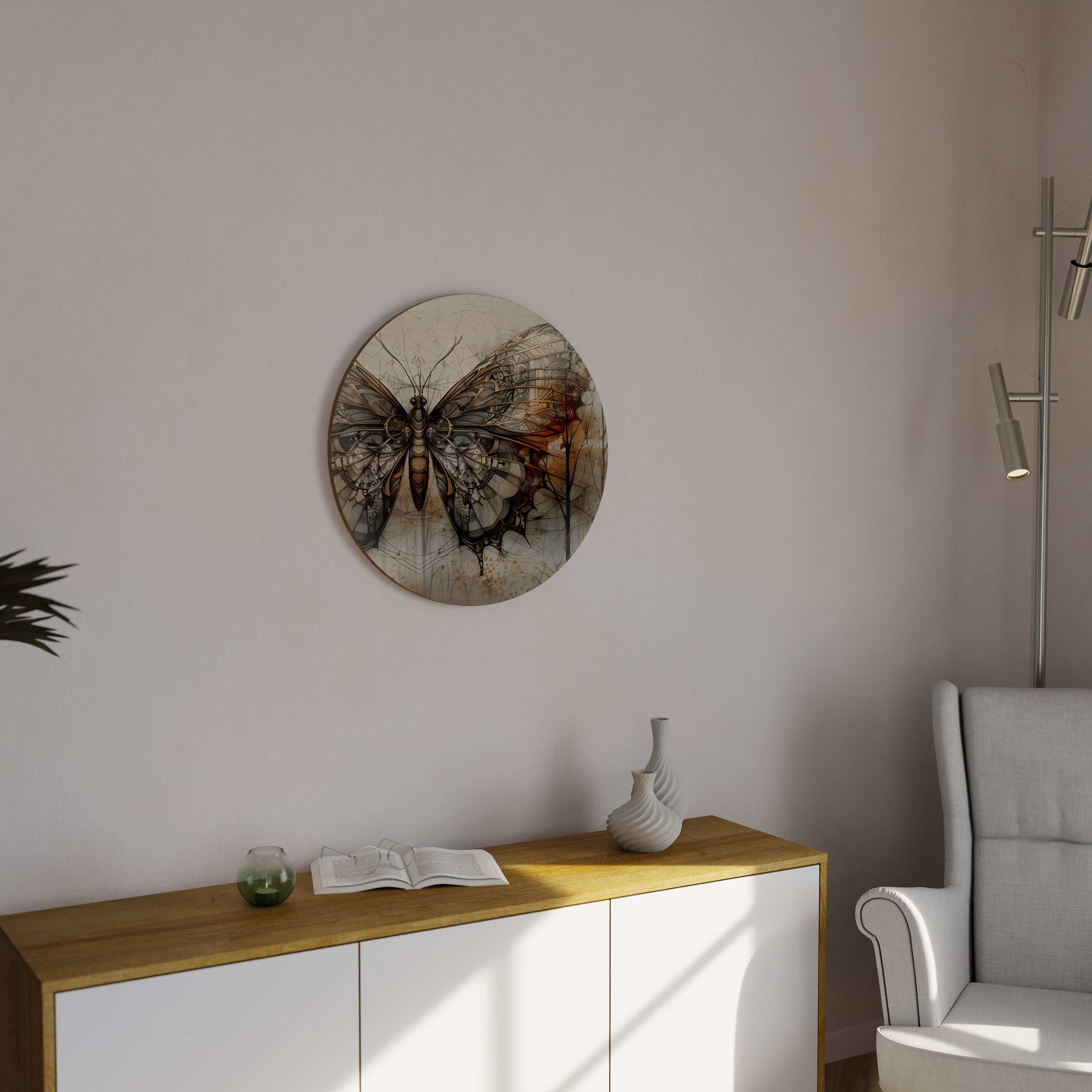 MECHANICAL BEAUTY UNVEILED Obraz okrągły