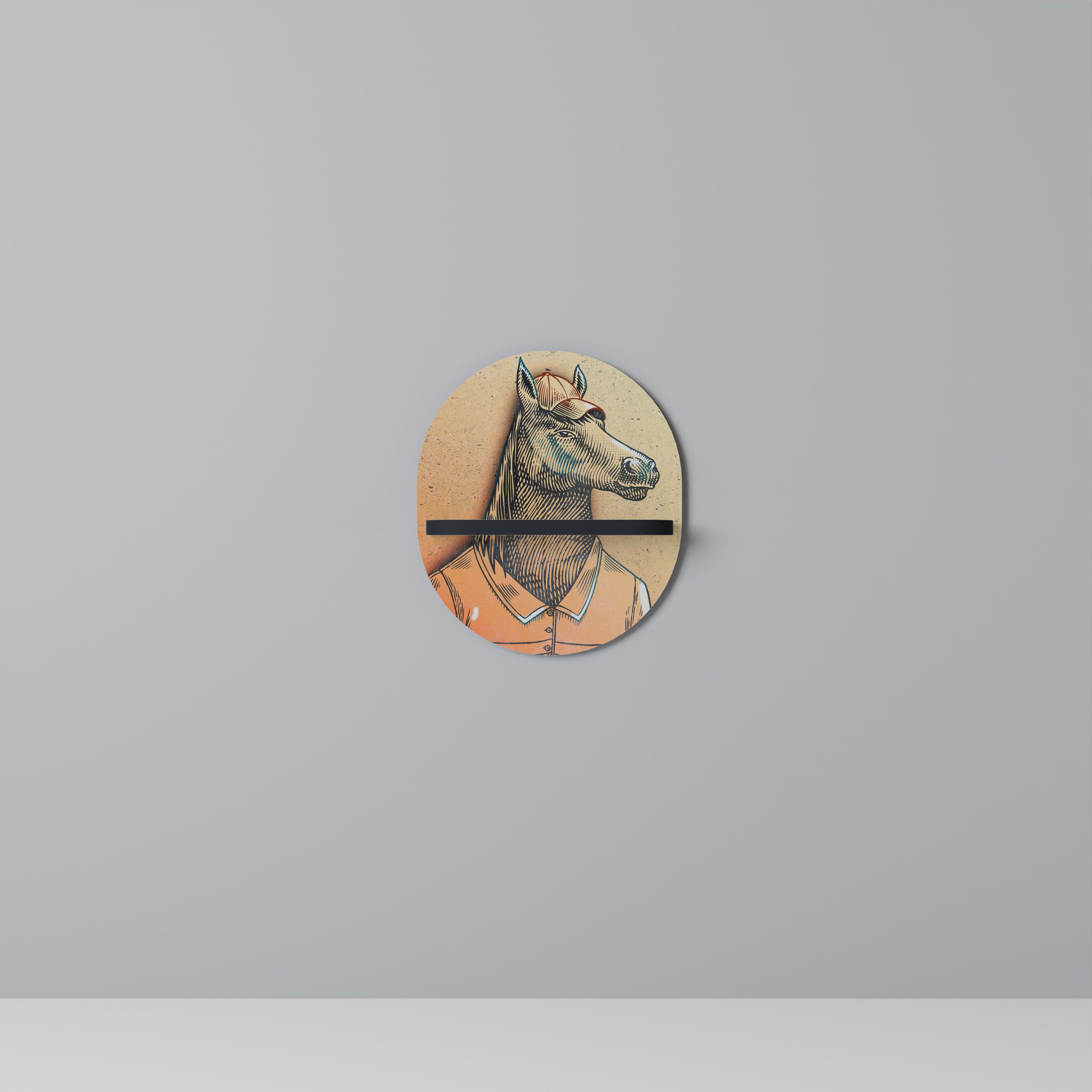 EQUINE SWAGGER Półka owalna Czarna