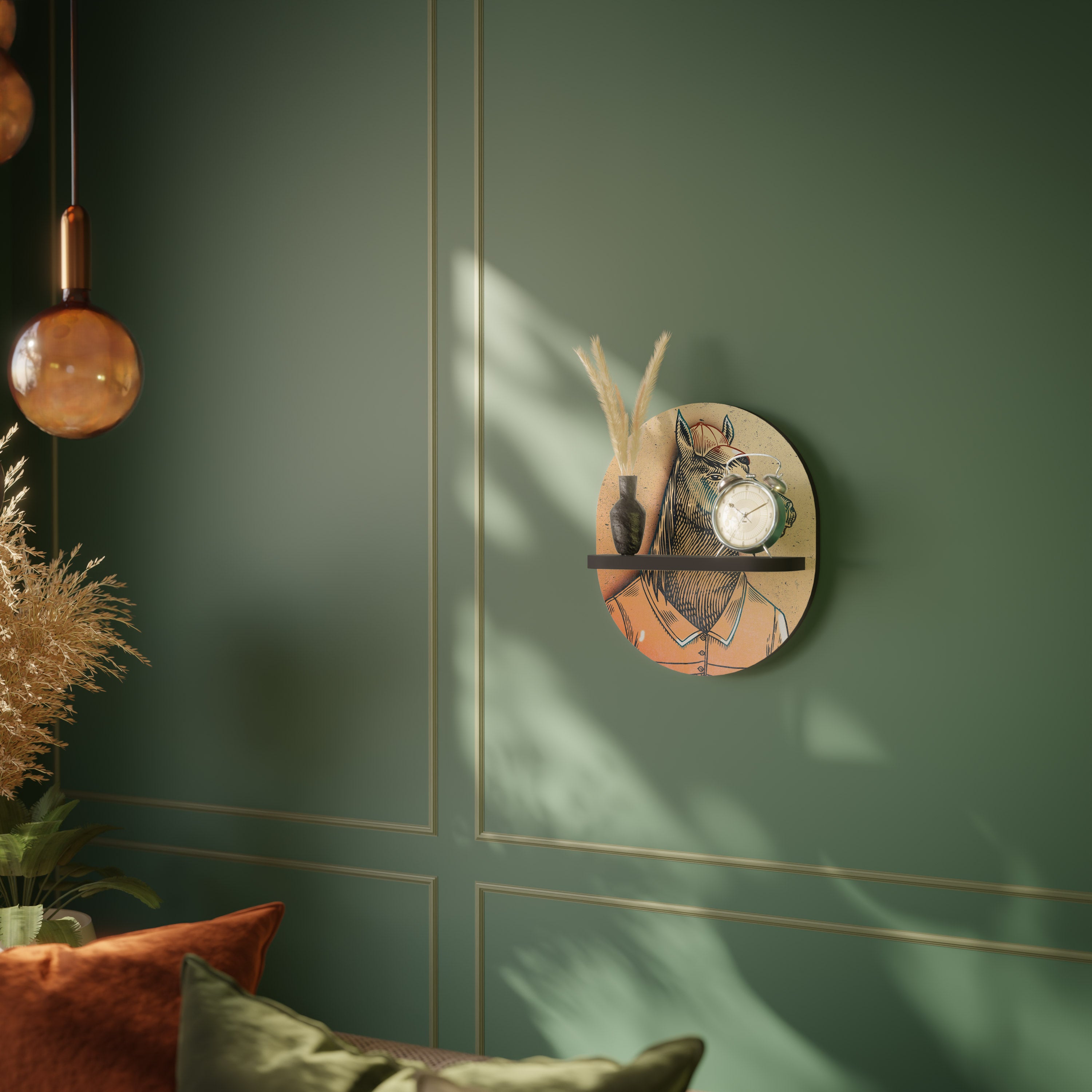 EQUINE SWAGGER Półka owalna Czarna