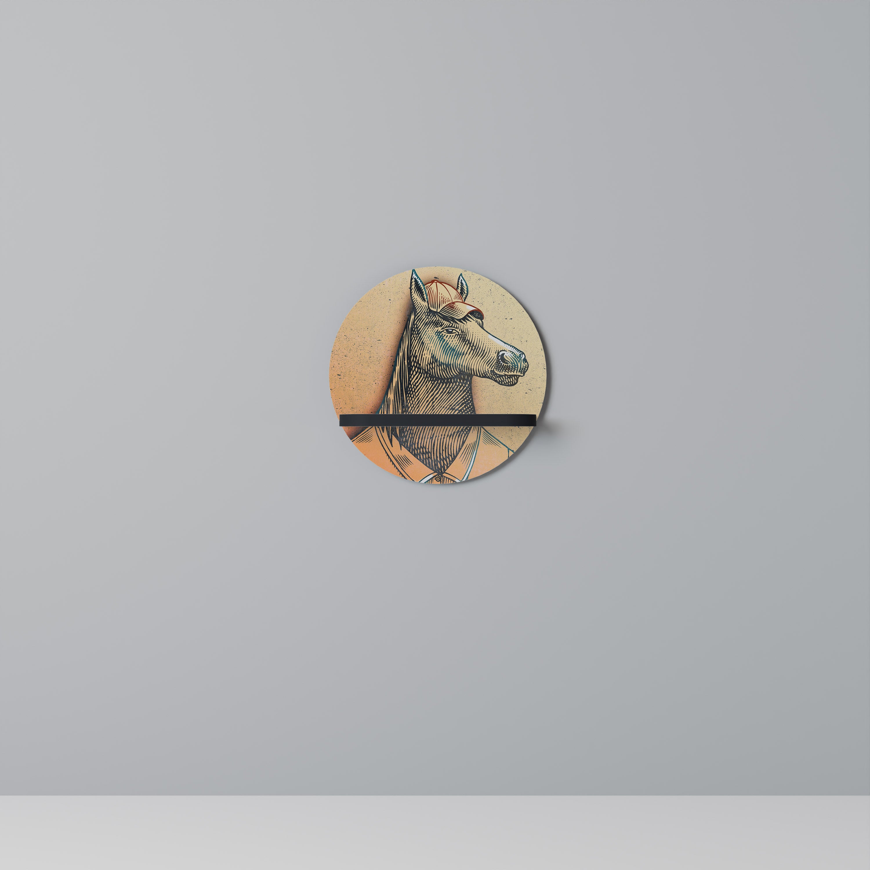 EQUINE SWAGGER Półka okrągła Czarna