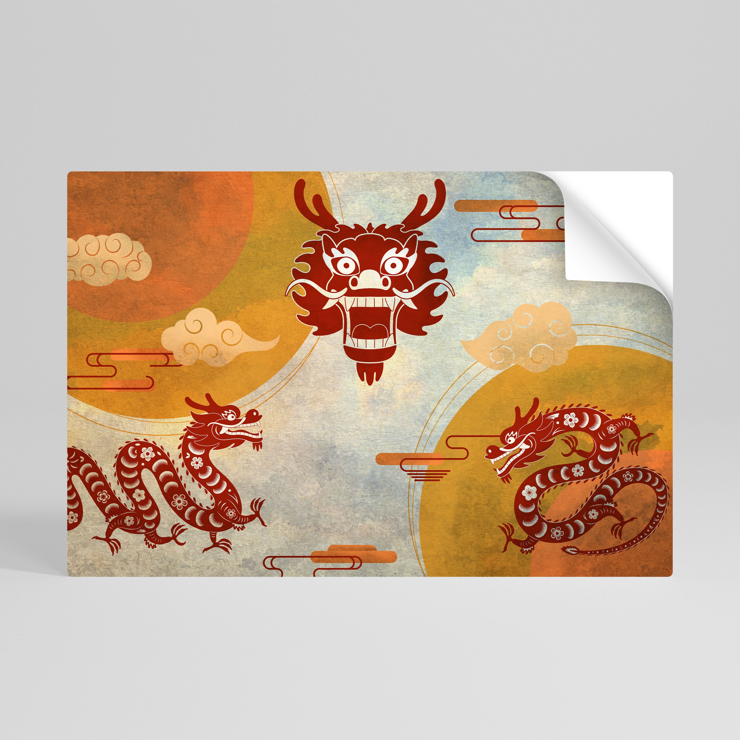 MYSTICAL DRAGON Naklejka/Plakat poziomy