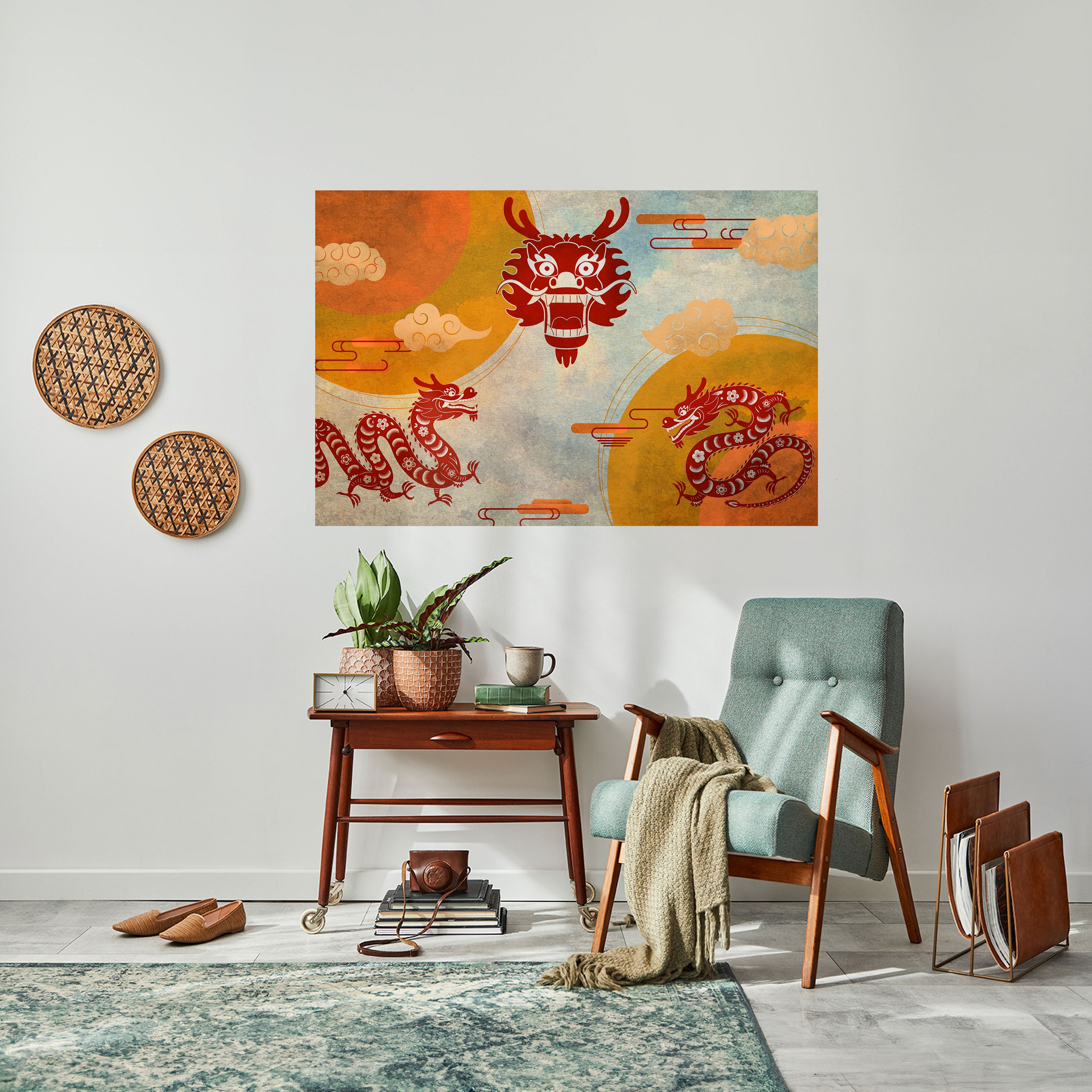 MYSTICAL DRAGON Naklejka/Plakat poziomy