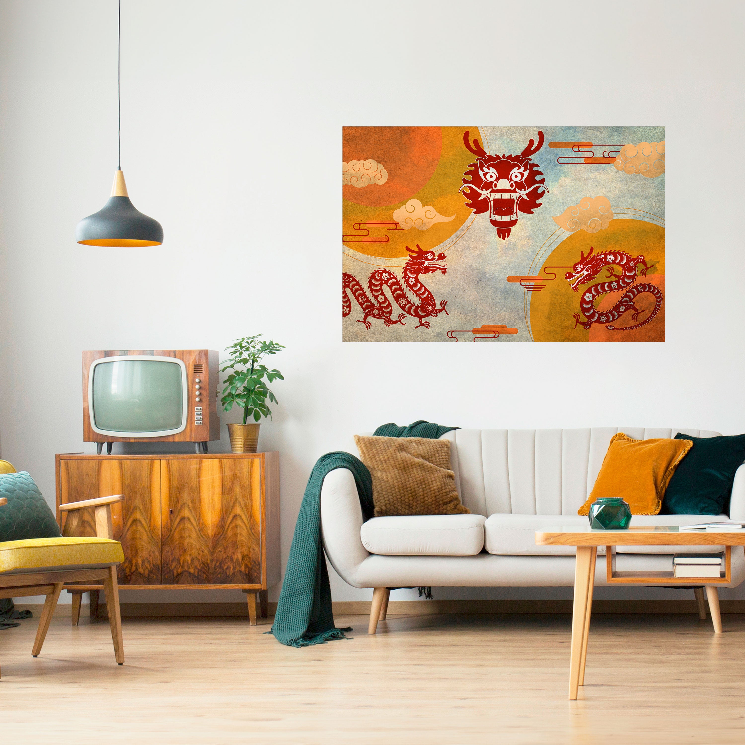 MYSTICAL DRAGON Naklejka/Plakat poziomy