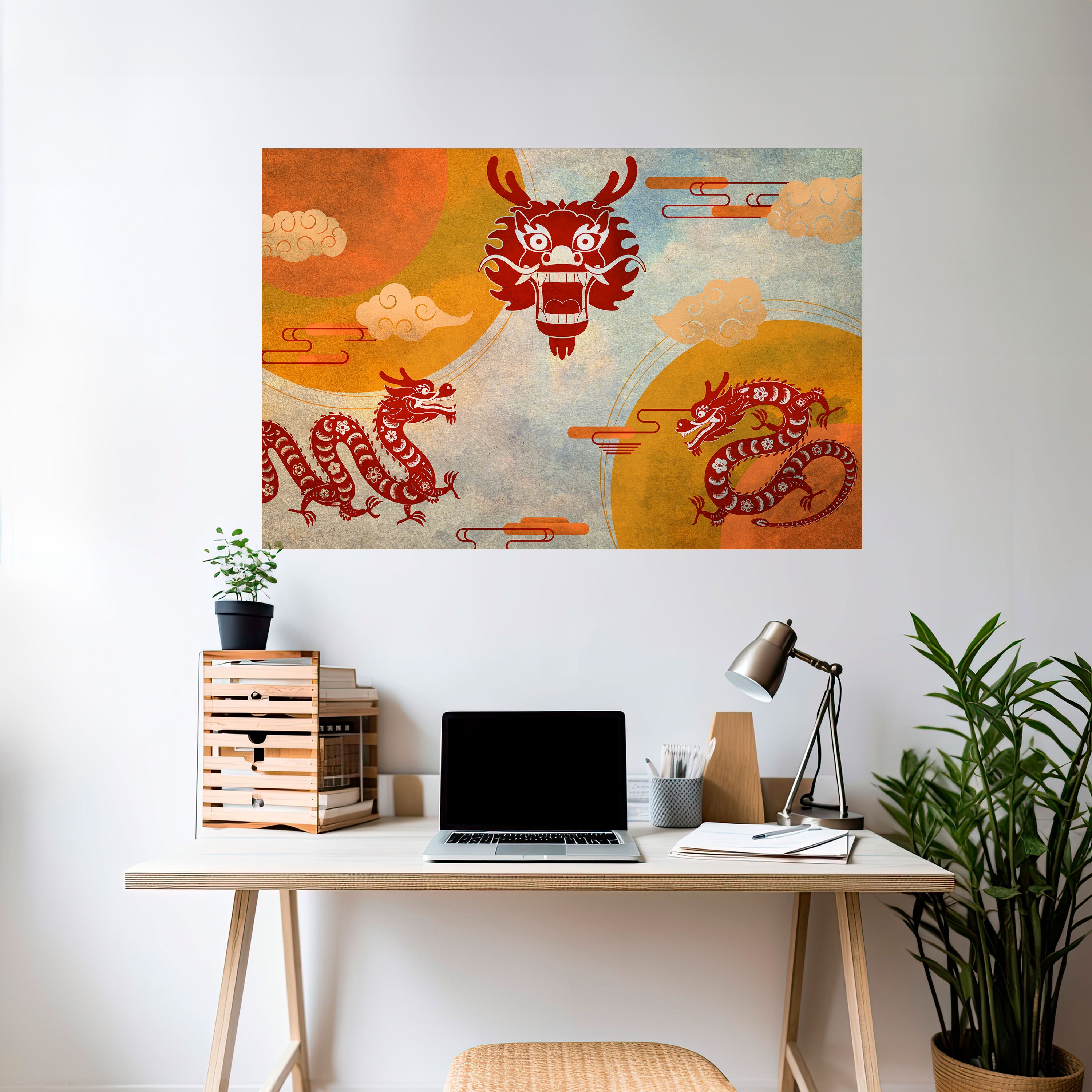 MYSTICAL DRAGON Naklejka/Plakat poziomy