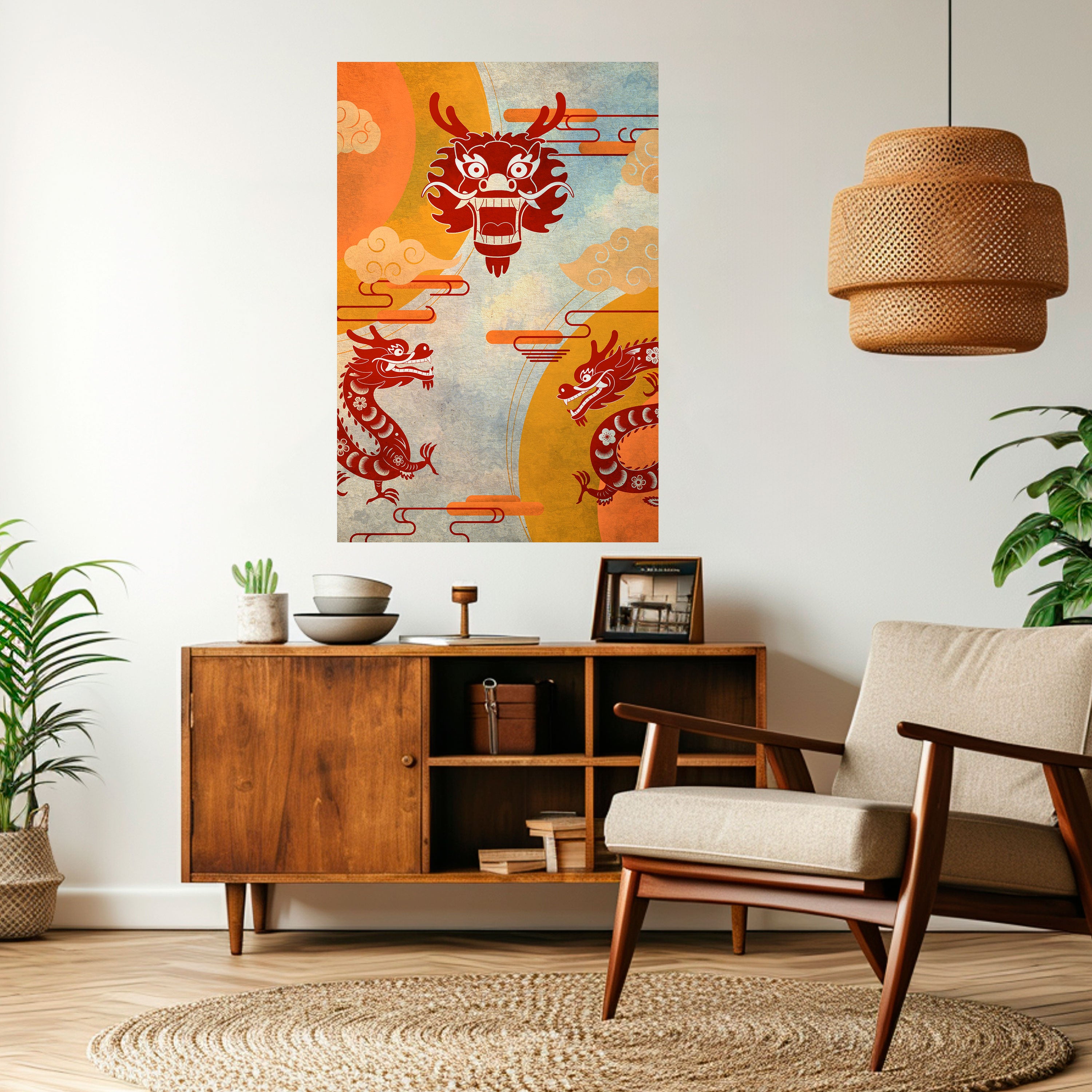 MYSTICAL DRAGON Naklejka/Plakat pionowy