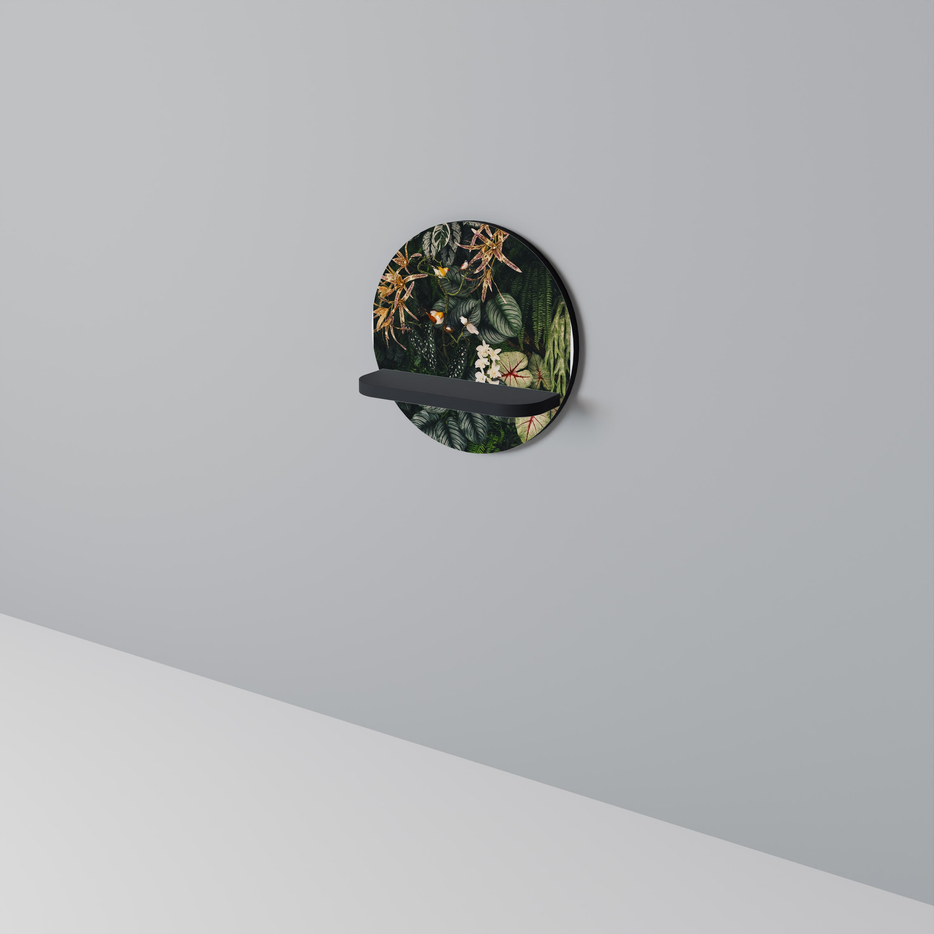 VERDANT ARINI Półka okrągła Czarna