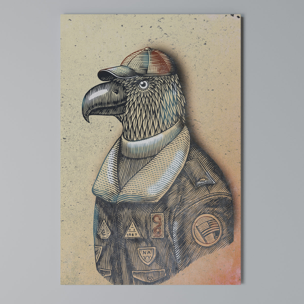 FEATHERED FASHIONISTA Pionowy obraz na płótnie