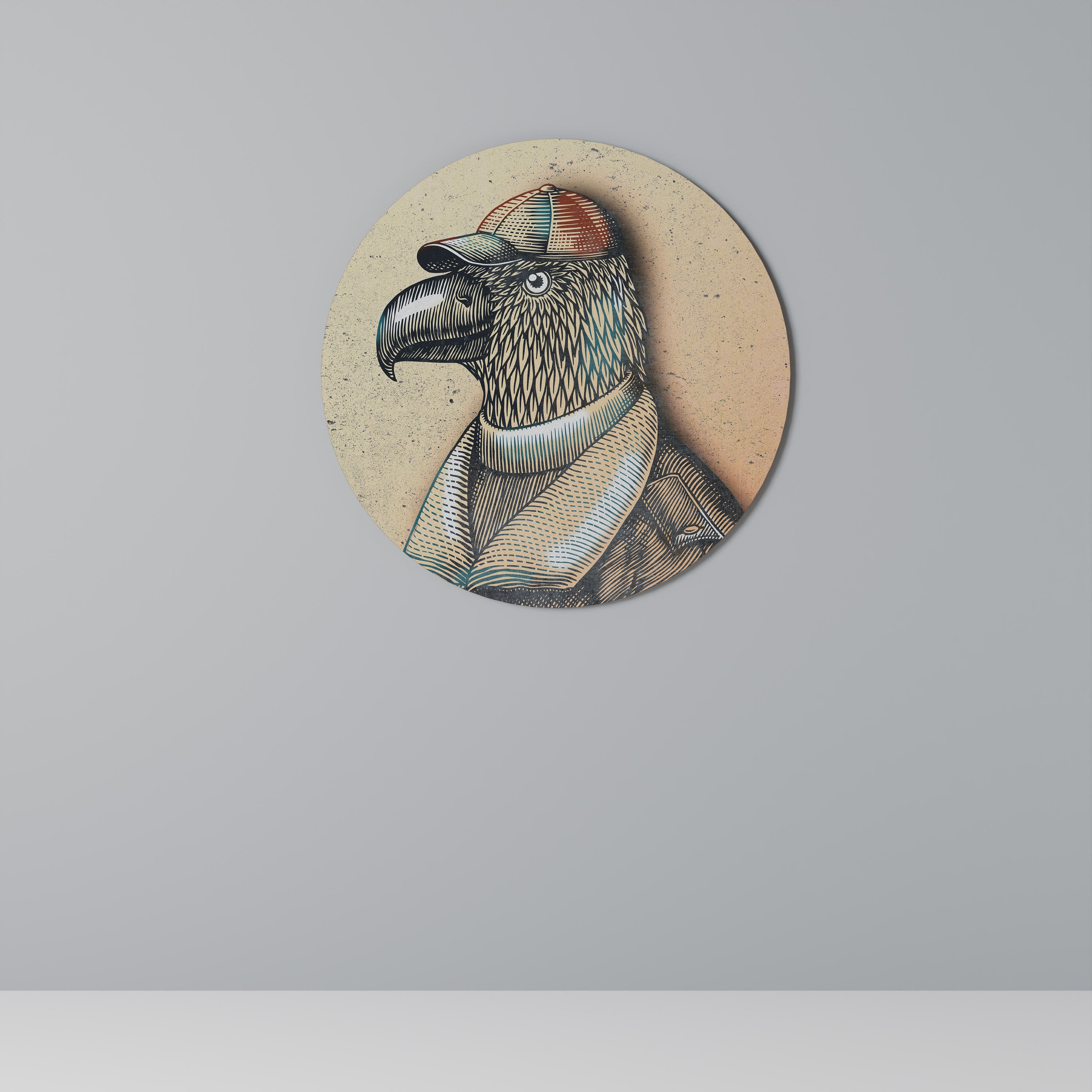 FEATHERED FASHIONISTA Obraz okrągły