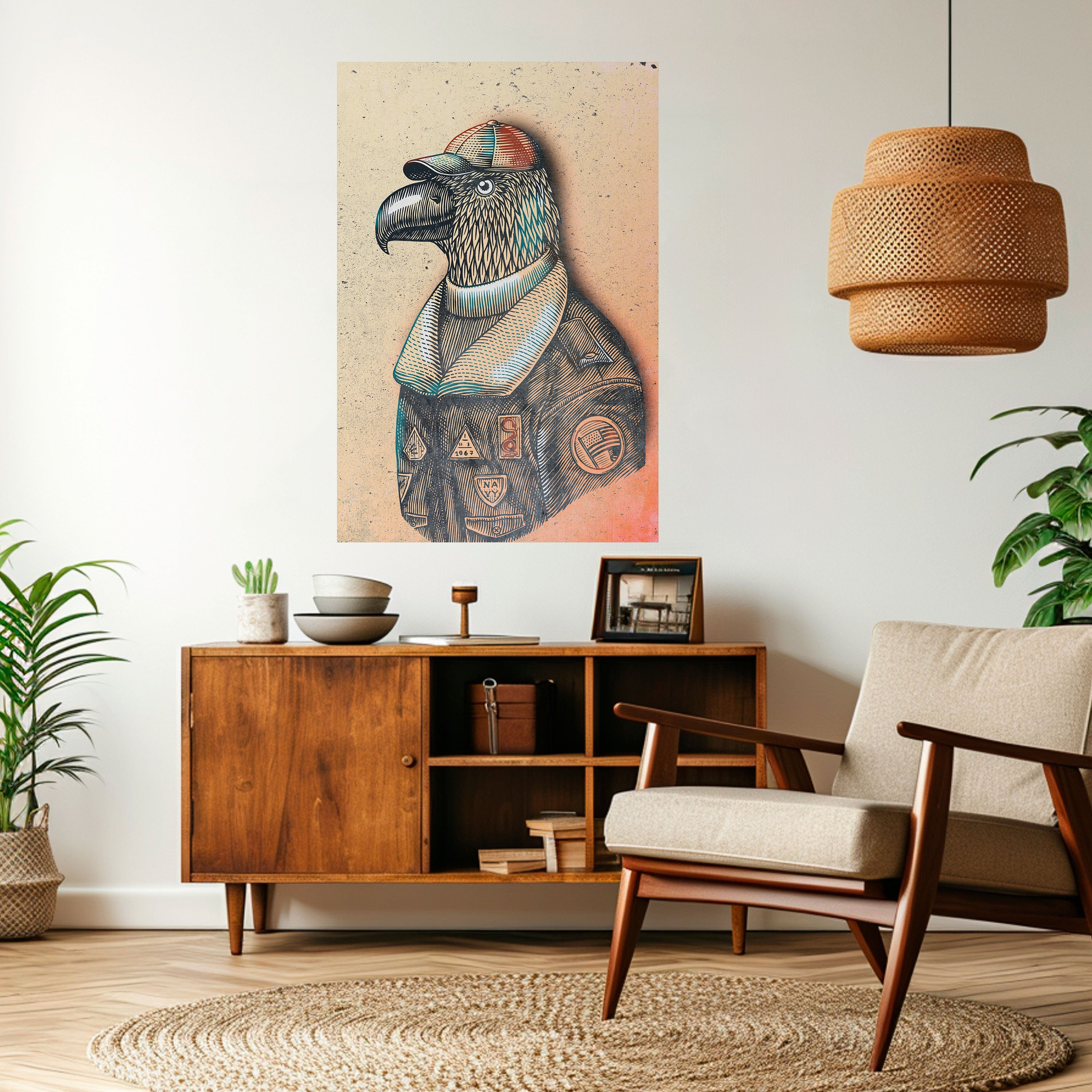 FEATHERED FASHIONISTA Naklejka/Plakat pionowy