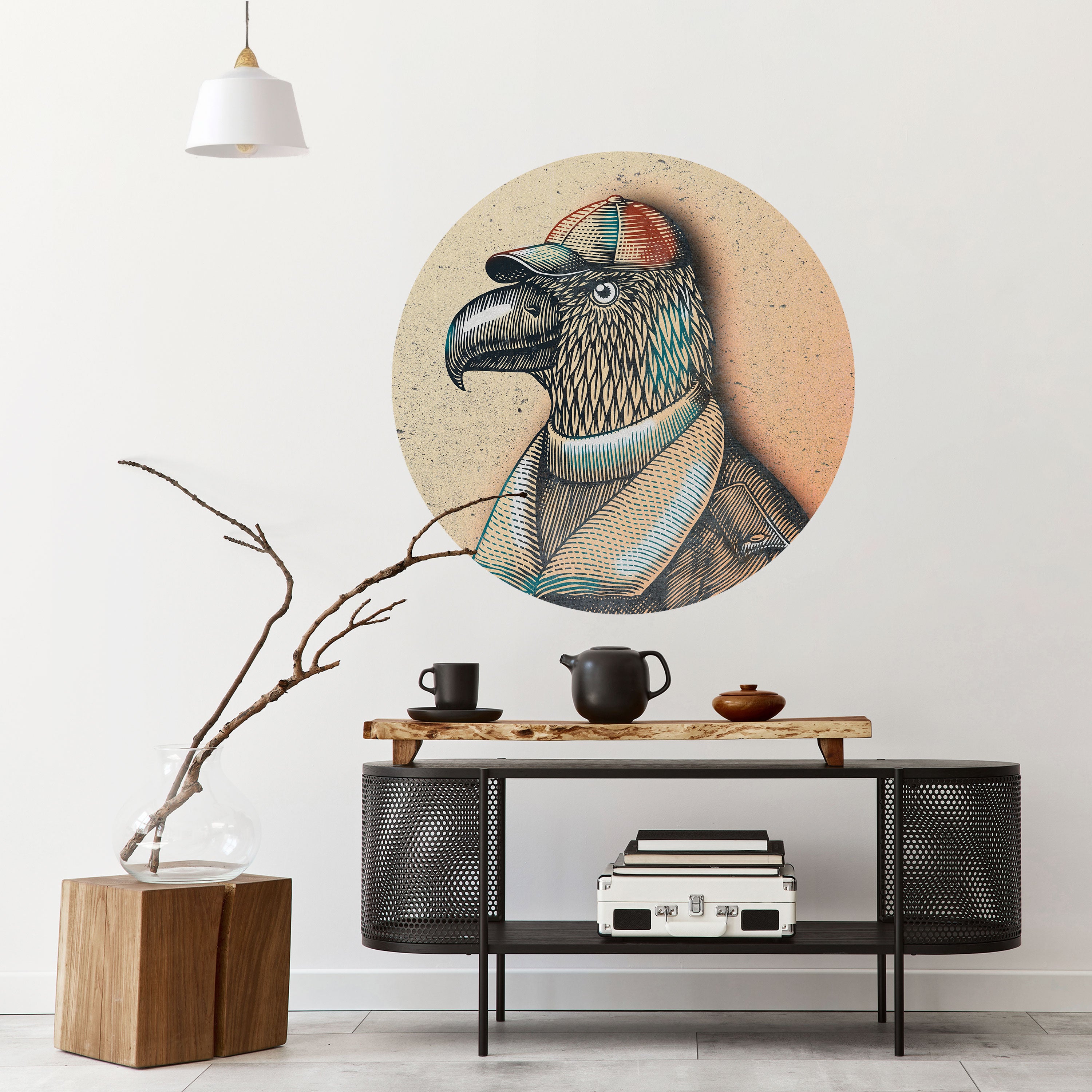 FEATHERED FASHIONISTA Naklejka okrągła