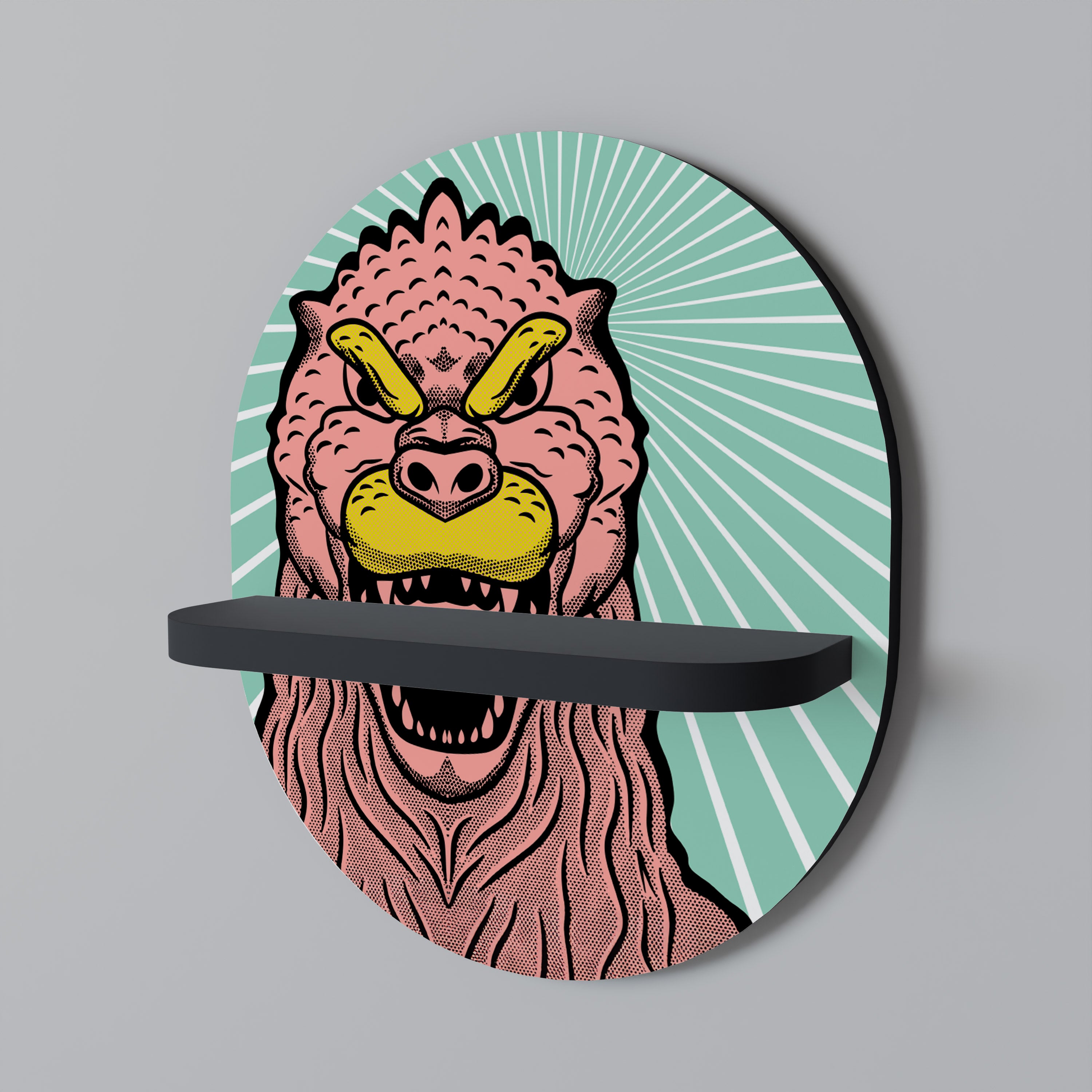 GODZILLA WELCOME Półka owalna Czarna