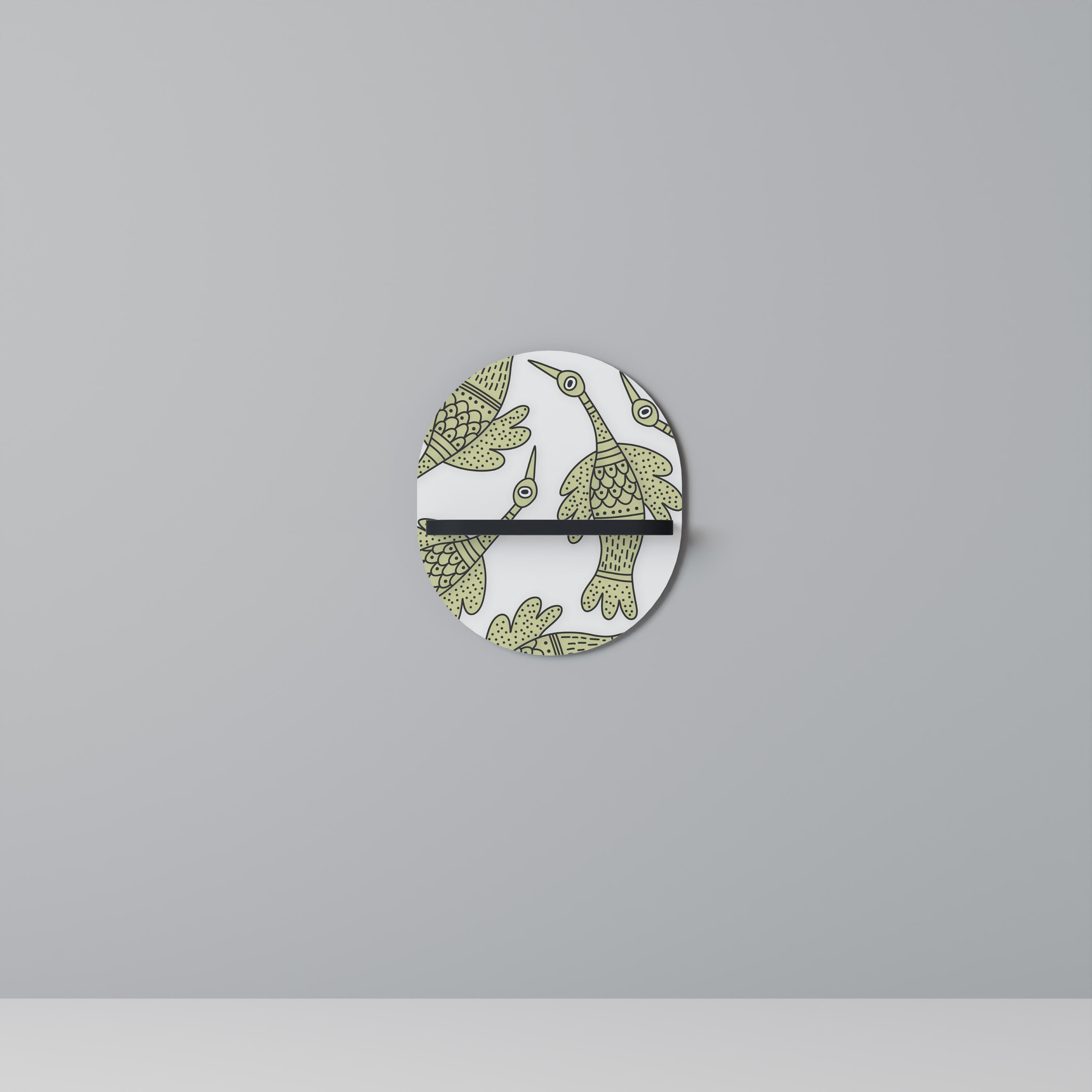 SEEDLING SONGBIRD Półka owalna Czarna