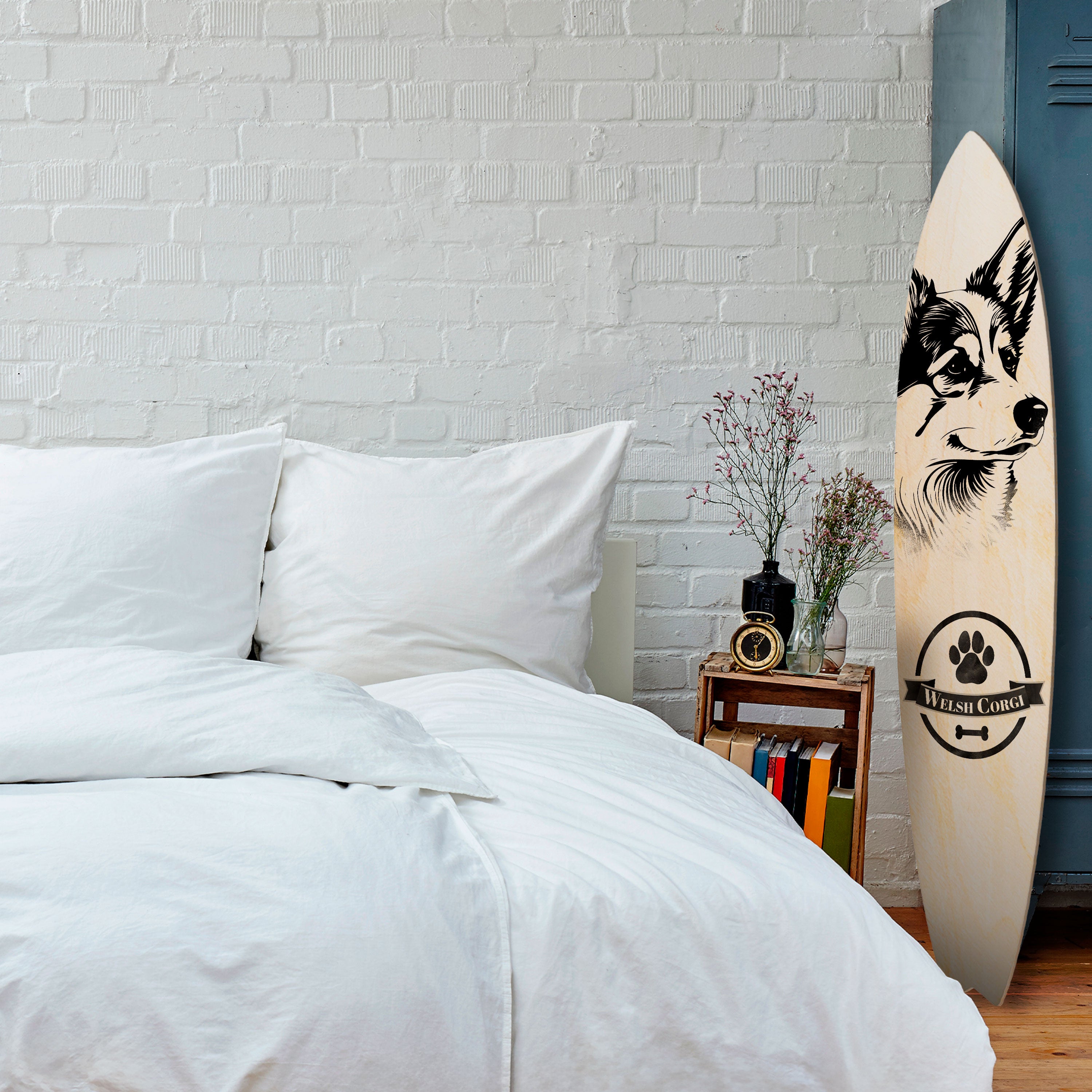 WELSH CORGI PEMBROKE Dekoracyjna deska surfingowa