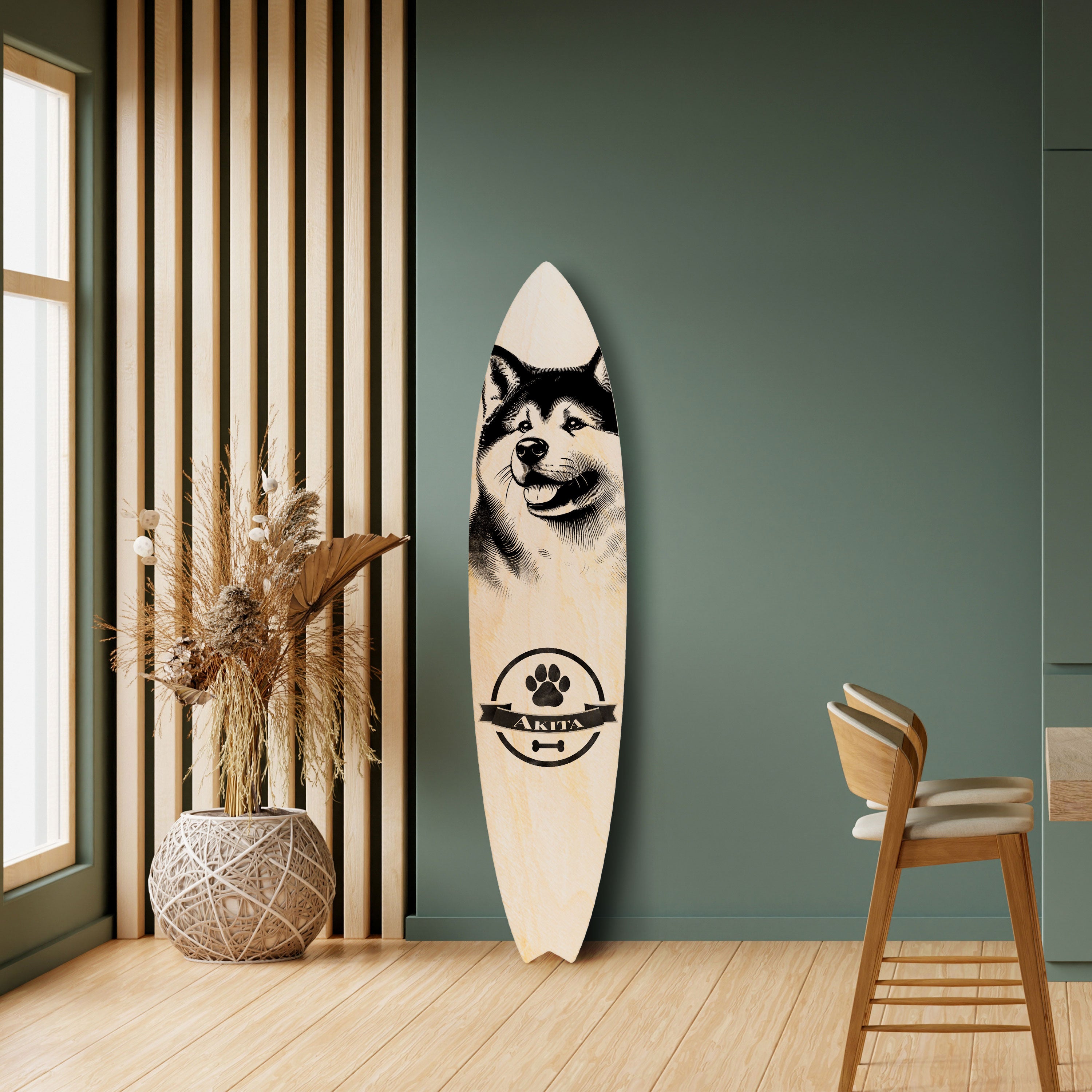 AKITA DOG Dekoracyjna deska surfingowa