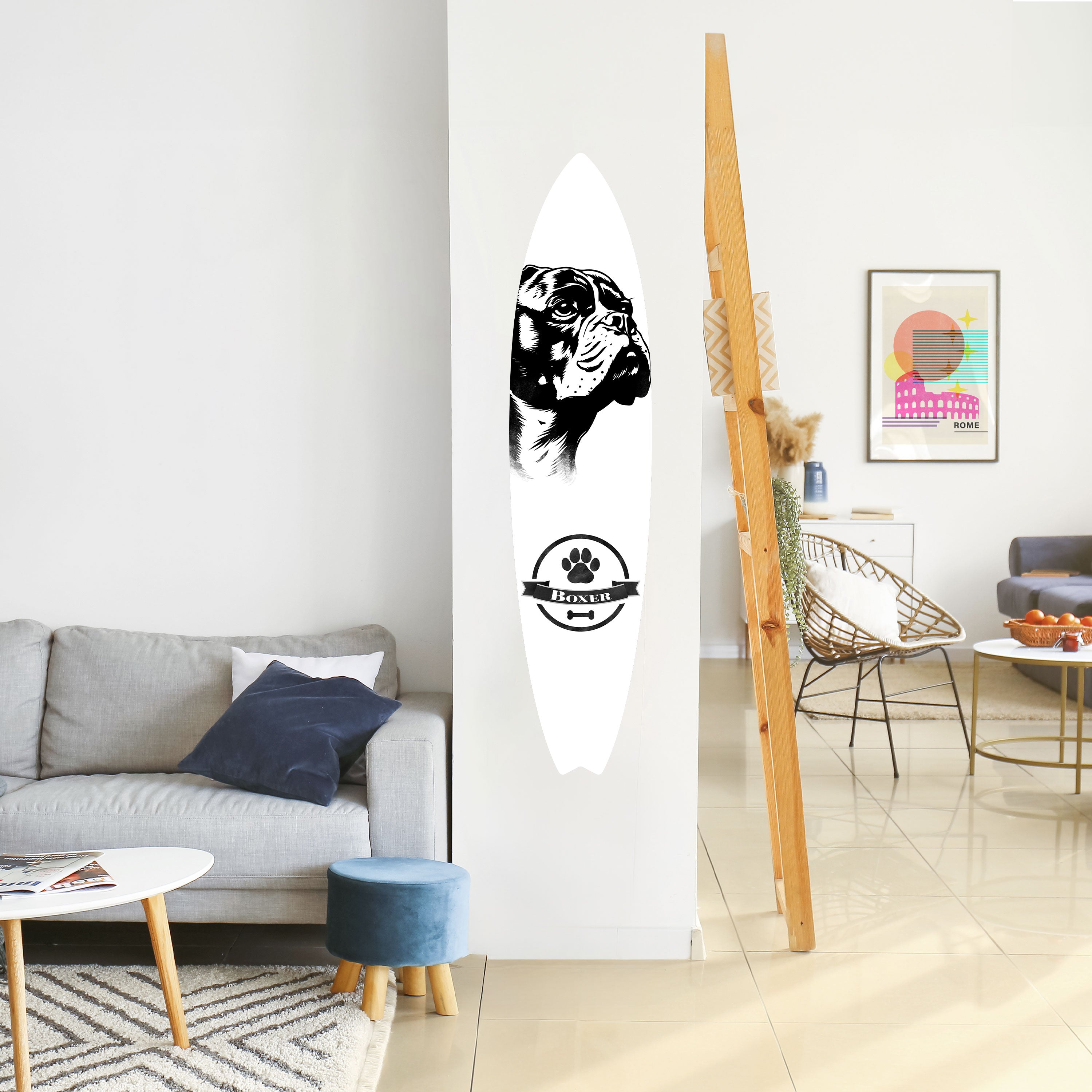BOXER DOG Naklejka - deska surfingowa