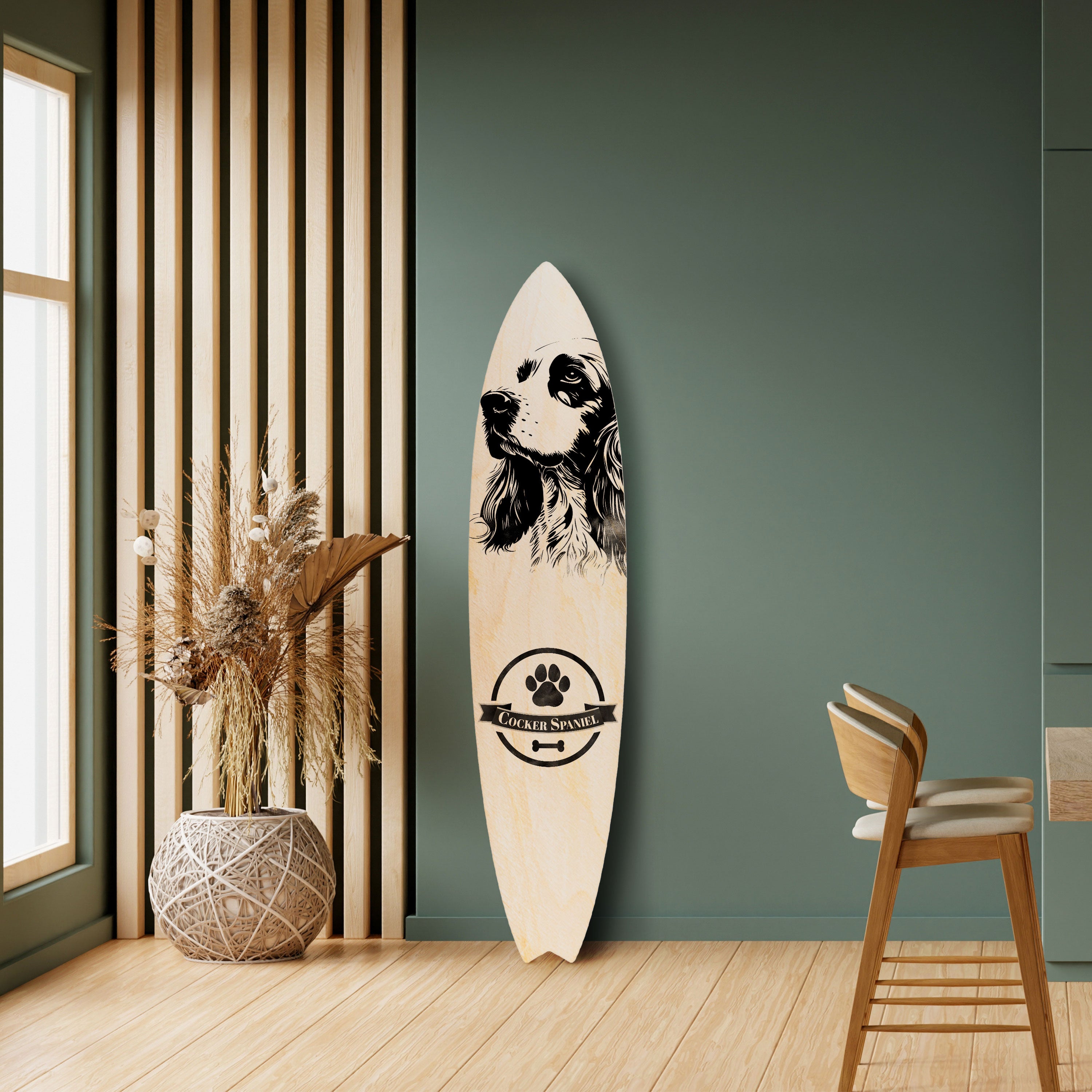 ENGLISH COCKER SPANIEL Dekoracyjna deska surfingowa