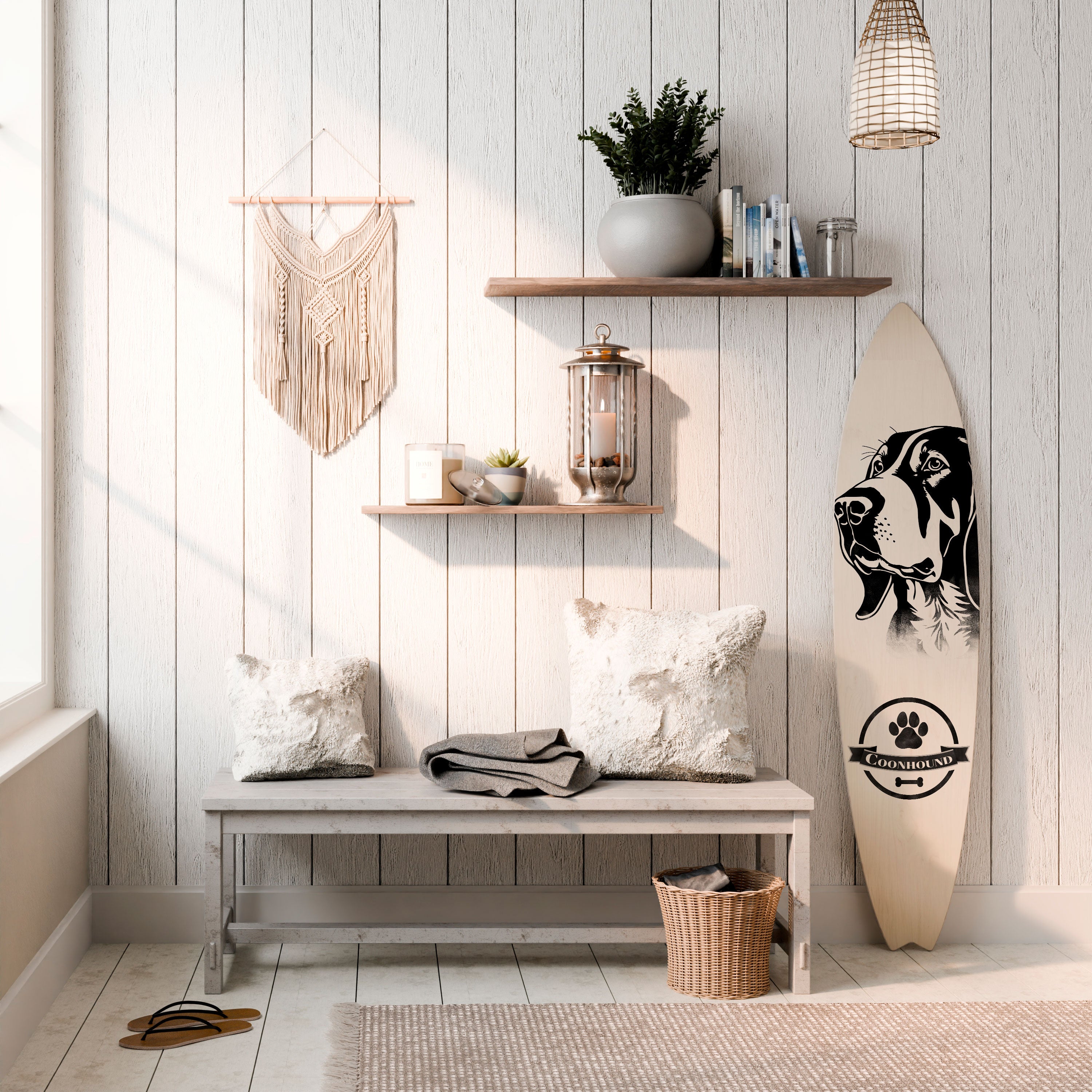COONHOUND DOG Dekoracyjna deska surfingowa