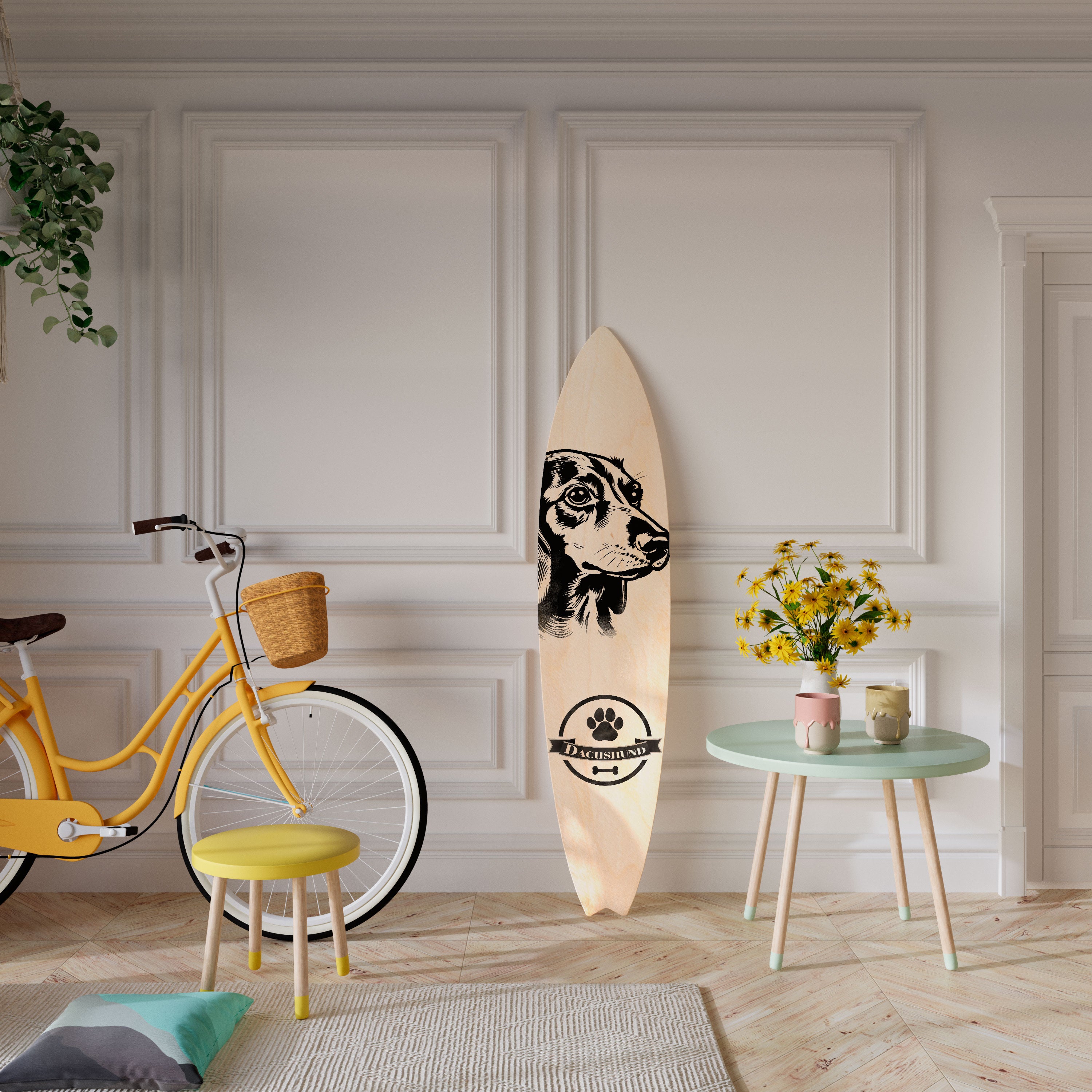 DACHSHUND DOG Dekoracyjna deska surfingowa