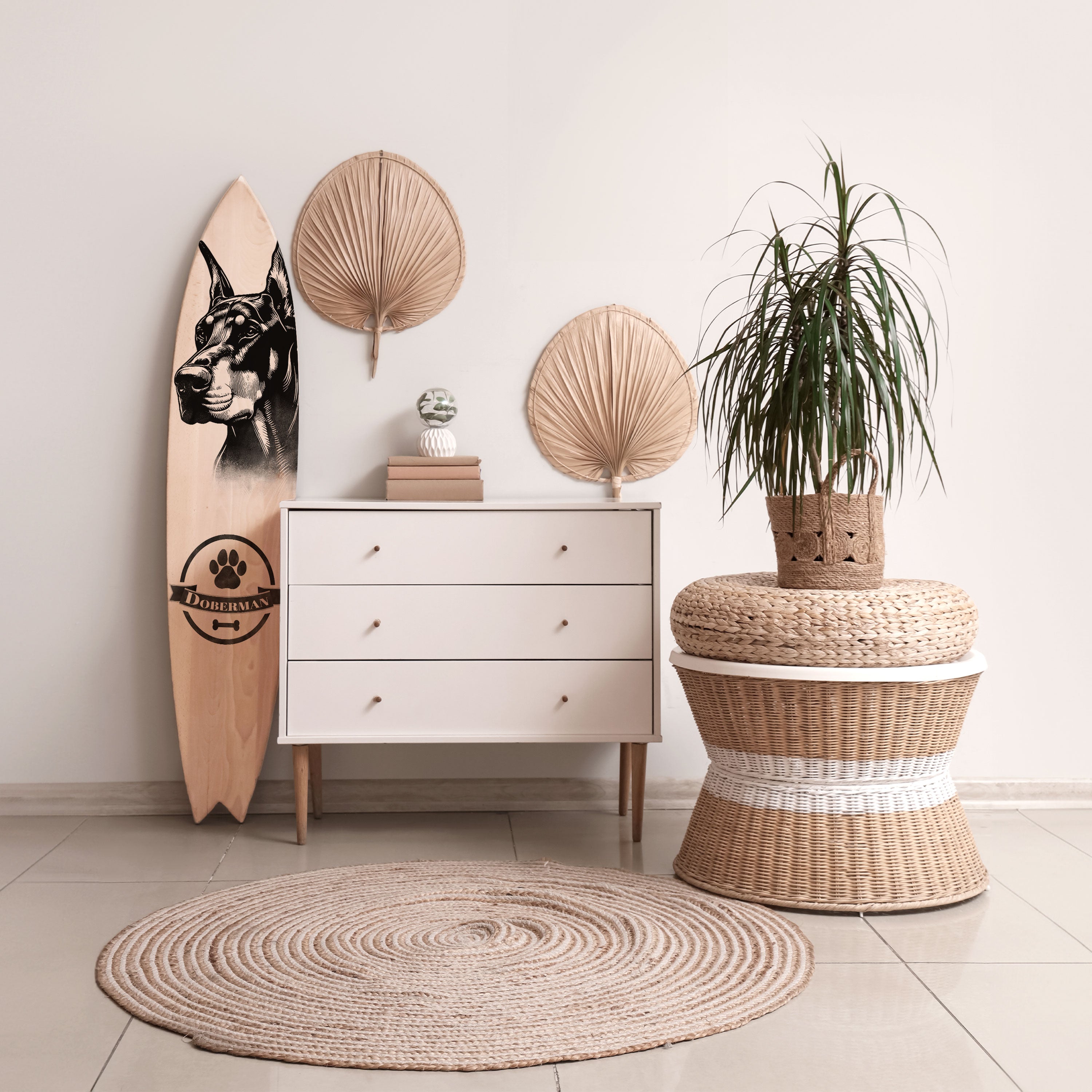 DOBERMAN DOG Dekoracyjna deska surfingowa