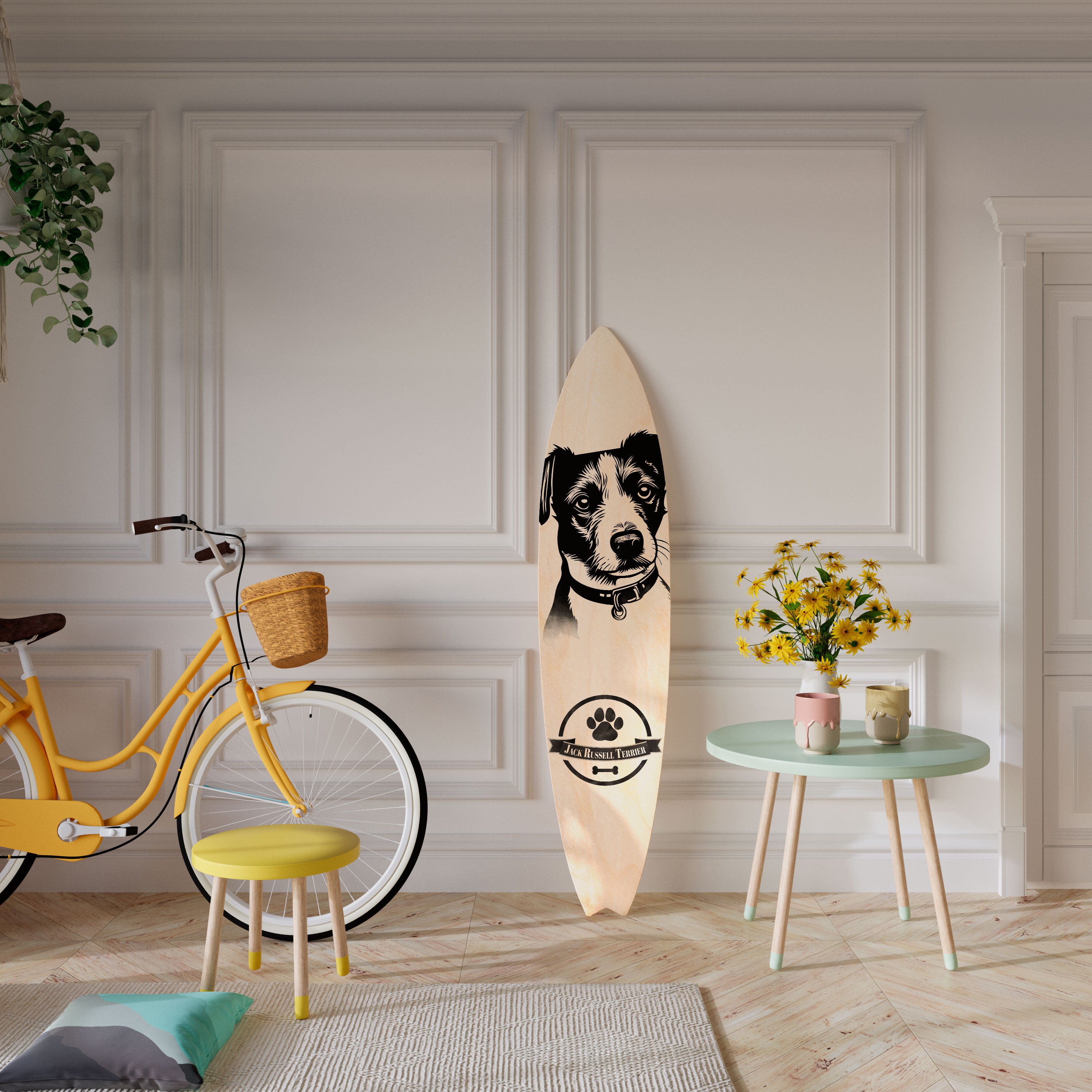 JACK RUSSEL TERRIER Dekoracyjna deska surfingowa