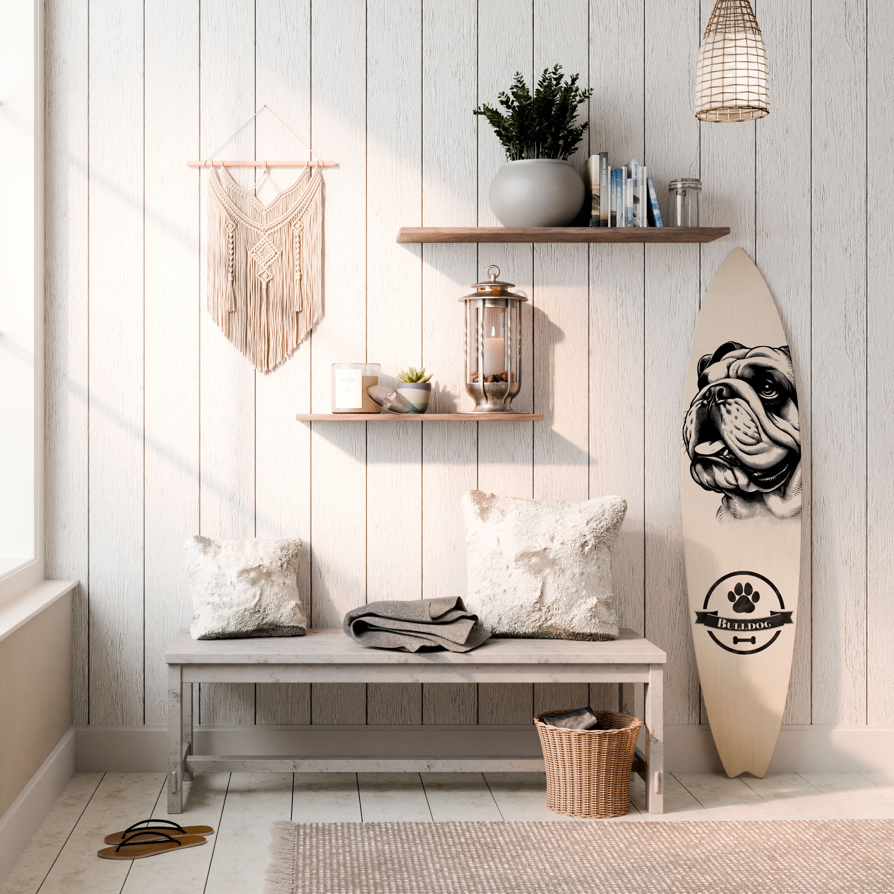 BULLDOG DOG Dekoracyjna deska surfingowa