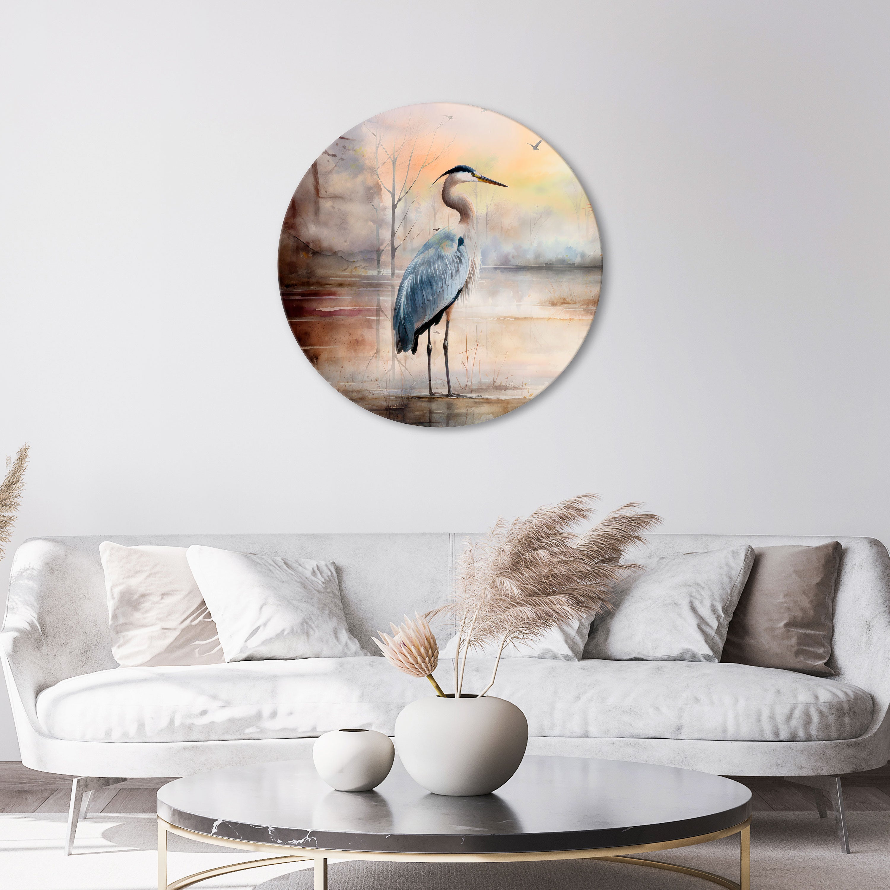 HERON DAYDREAM Obraz okrągły