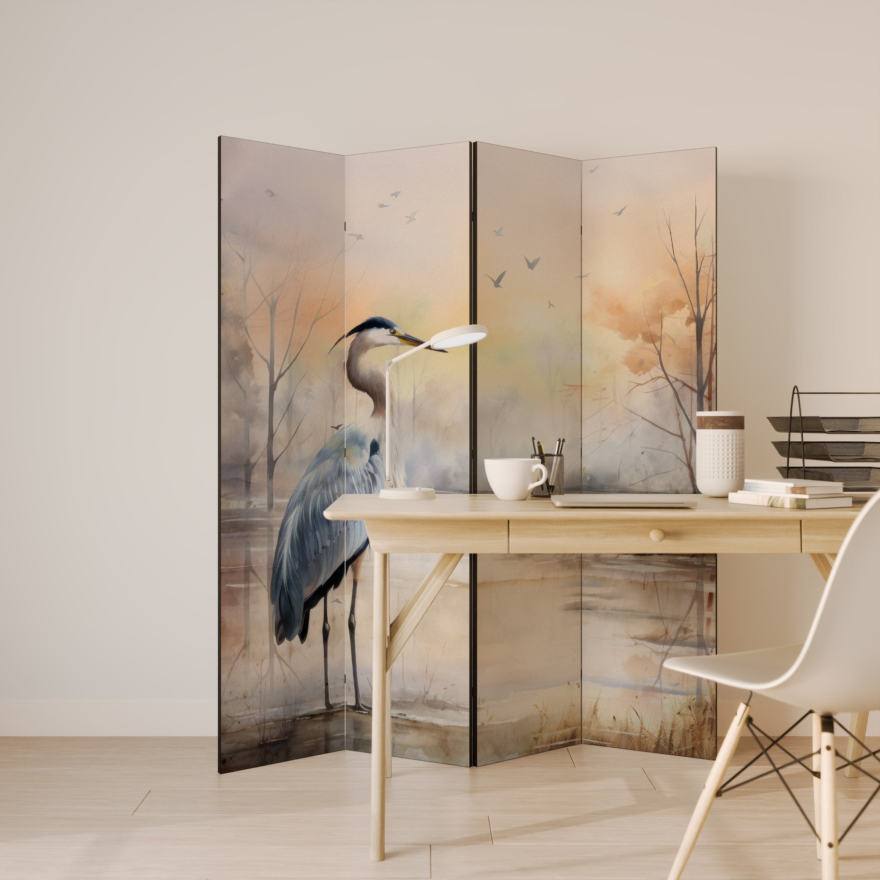 HERON DAYDREAM Dekoracyjny parawan 4-skrzydłowy