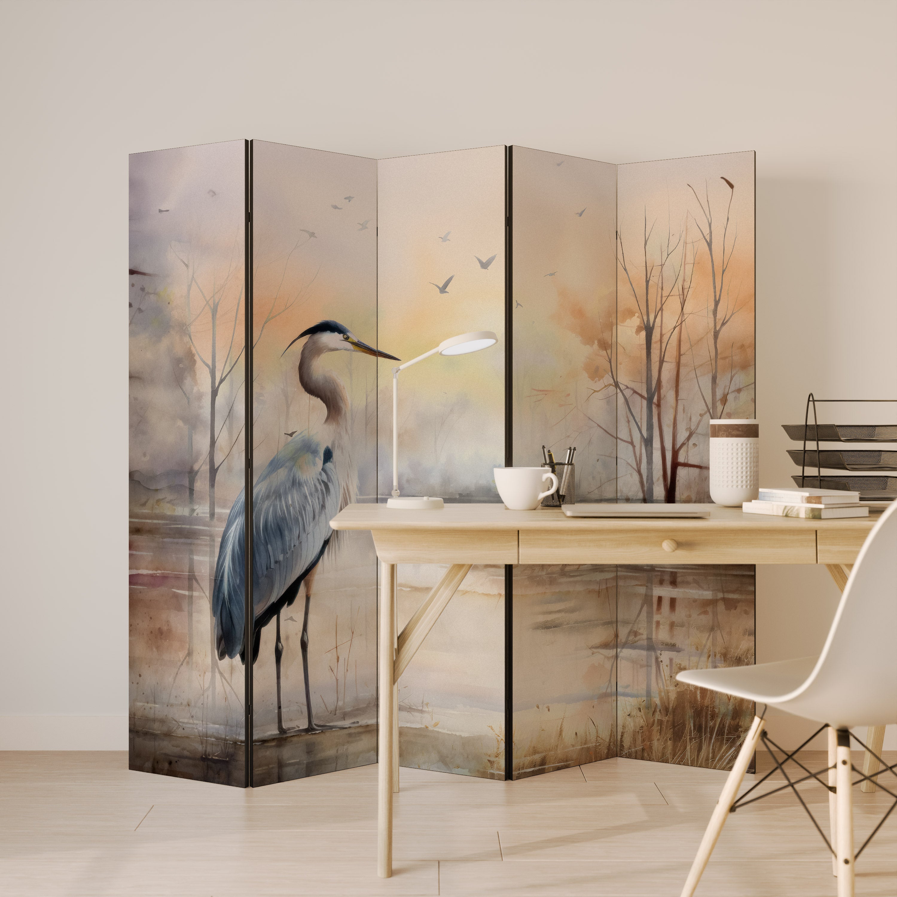 HERON DAYDREAM Dekoracyjny parawan 5-skrzydłowy