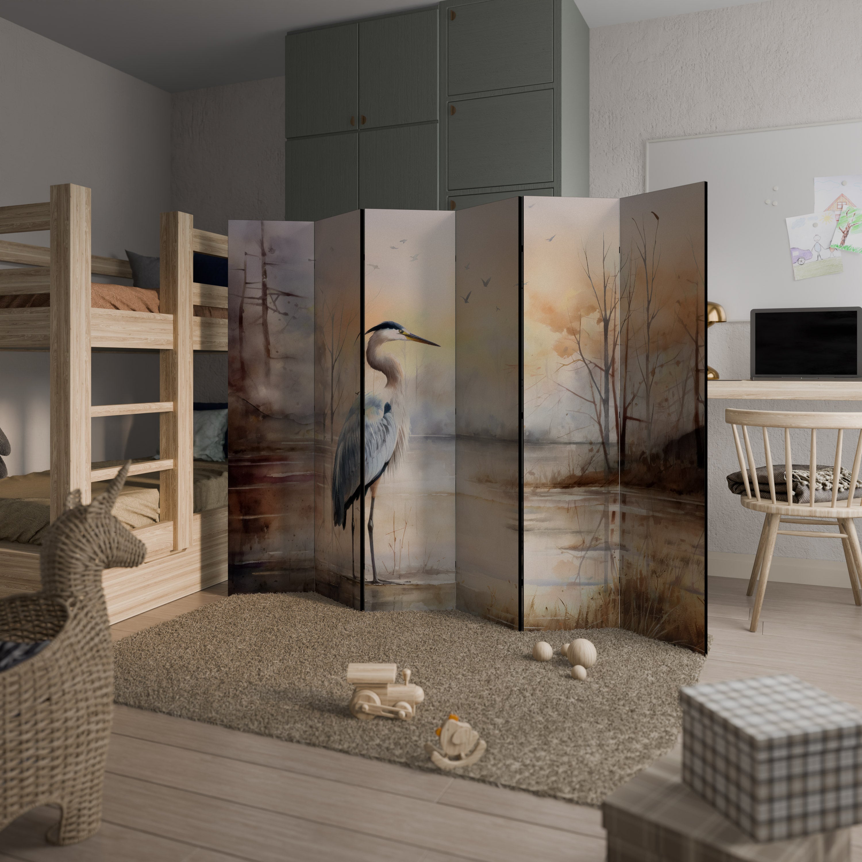 HERON DAYDREAM Dekoracyjny parawan 6-skrzydłowy