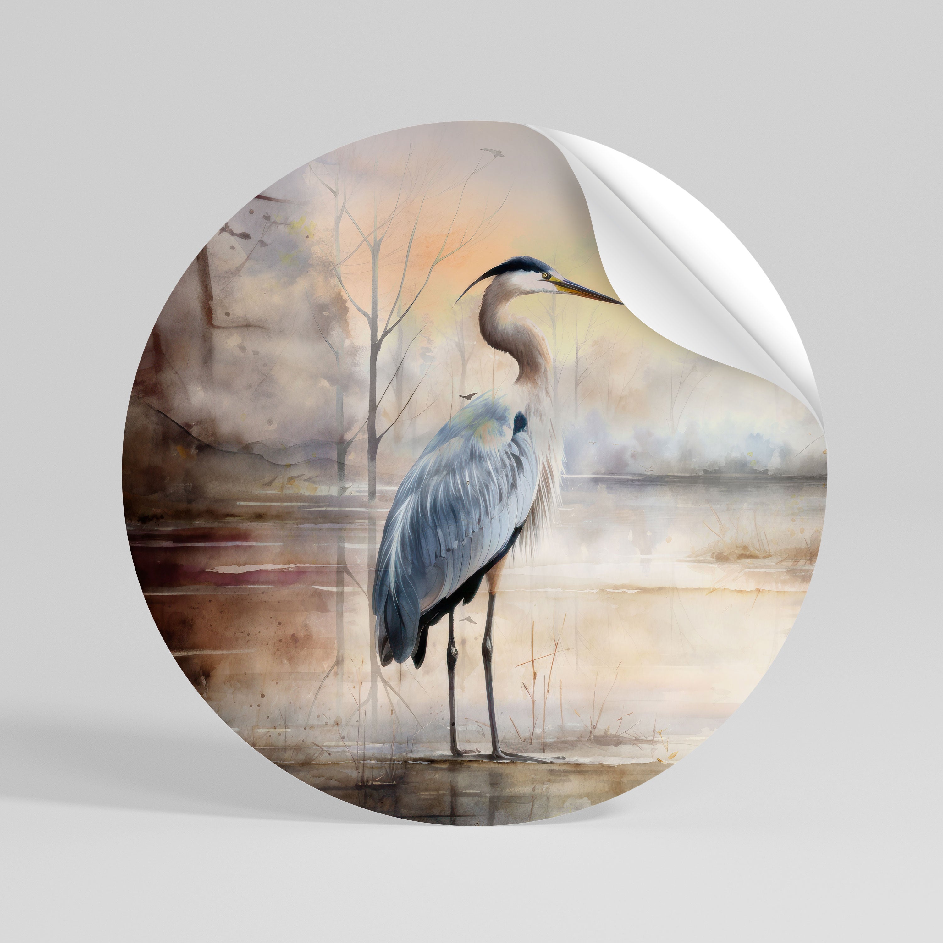 HERON DAYDREAM Naklejka - okrągła