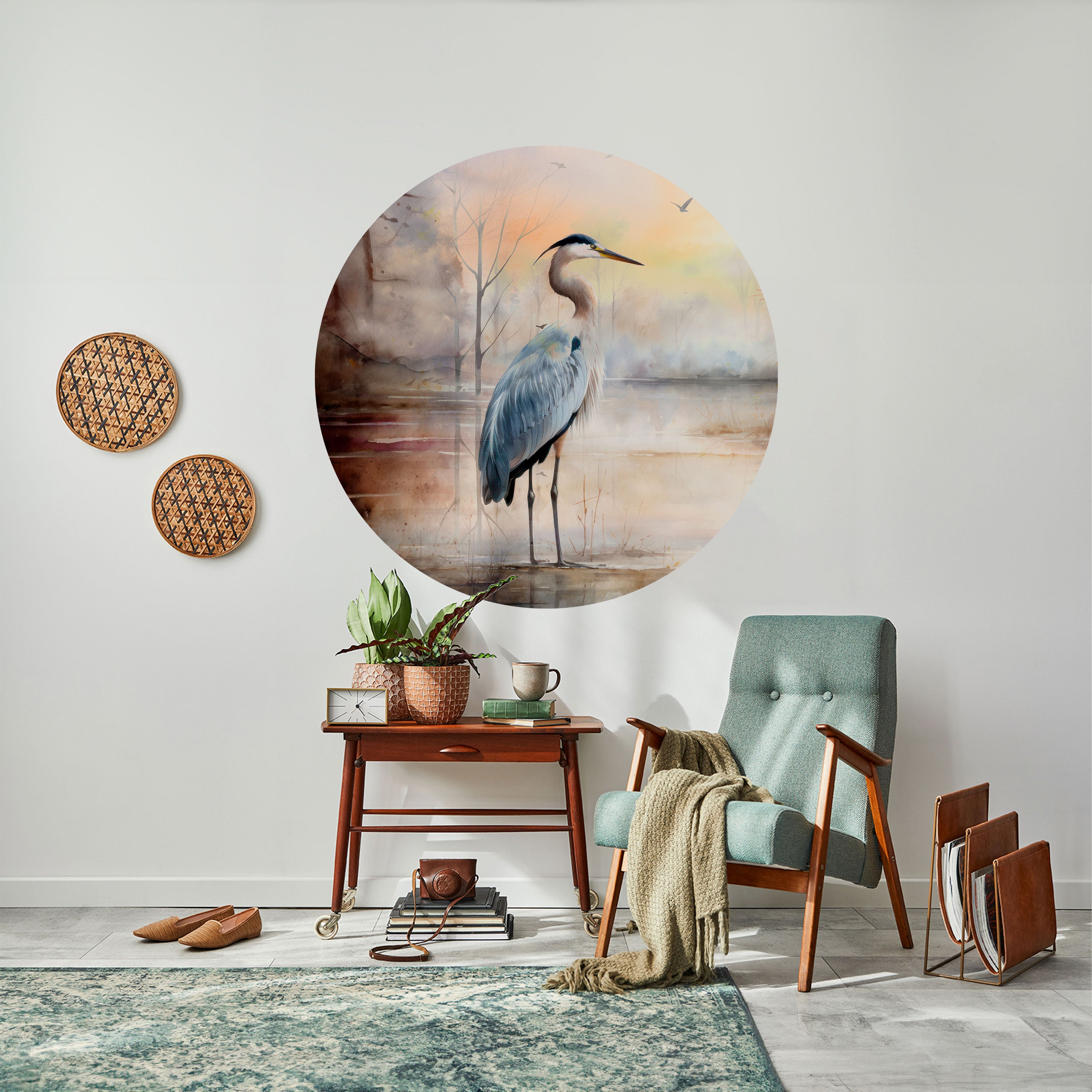 HERON DAYDREAM Naklejka okrągła