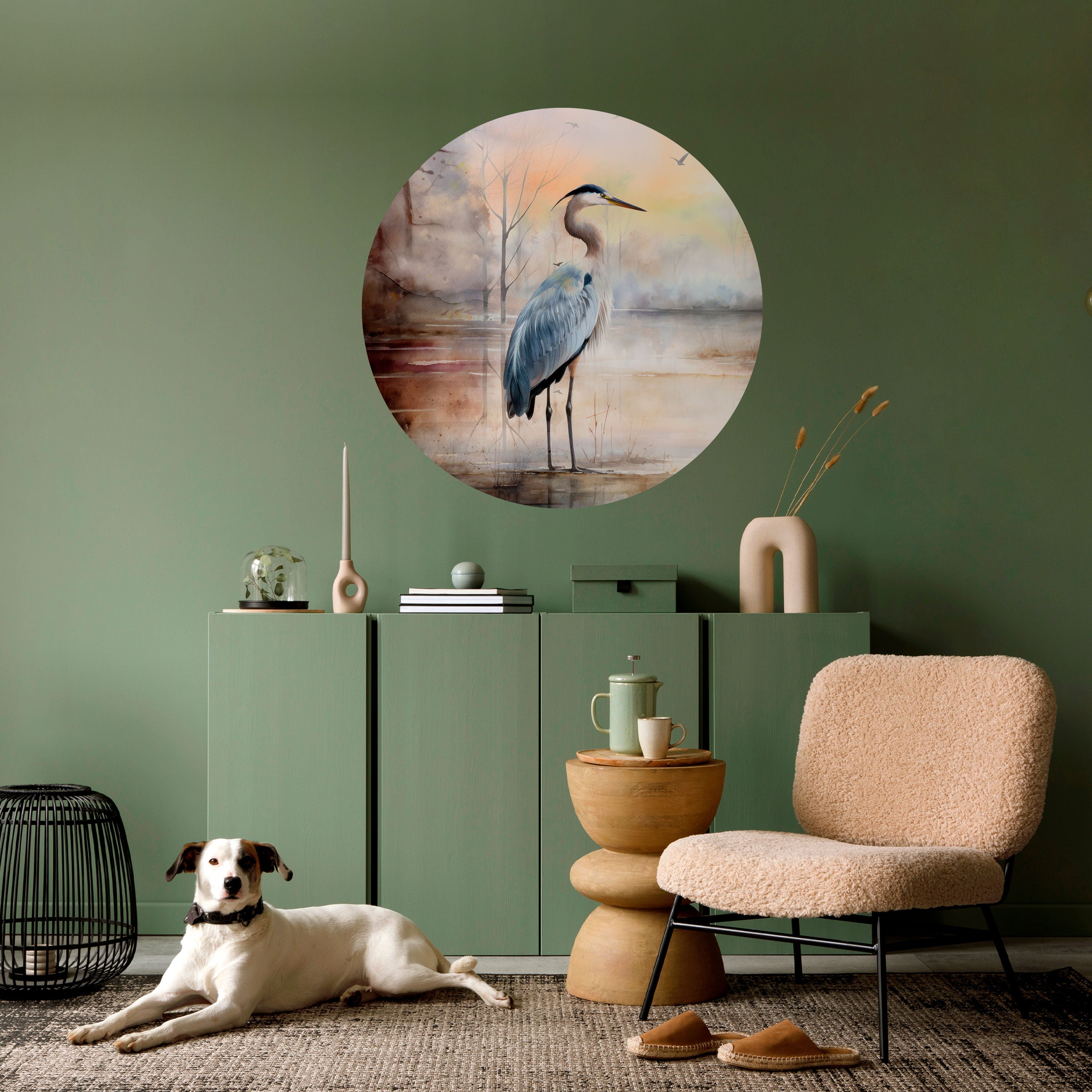 HERON DAYDREAM Naklejka okrągła