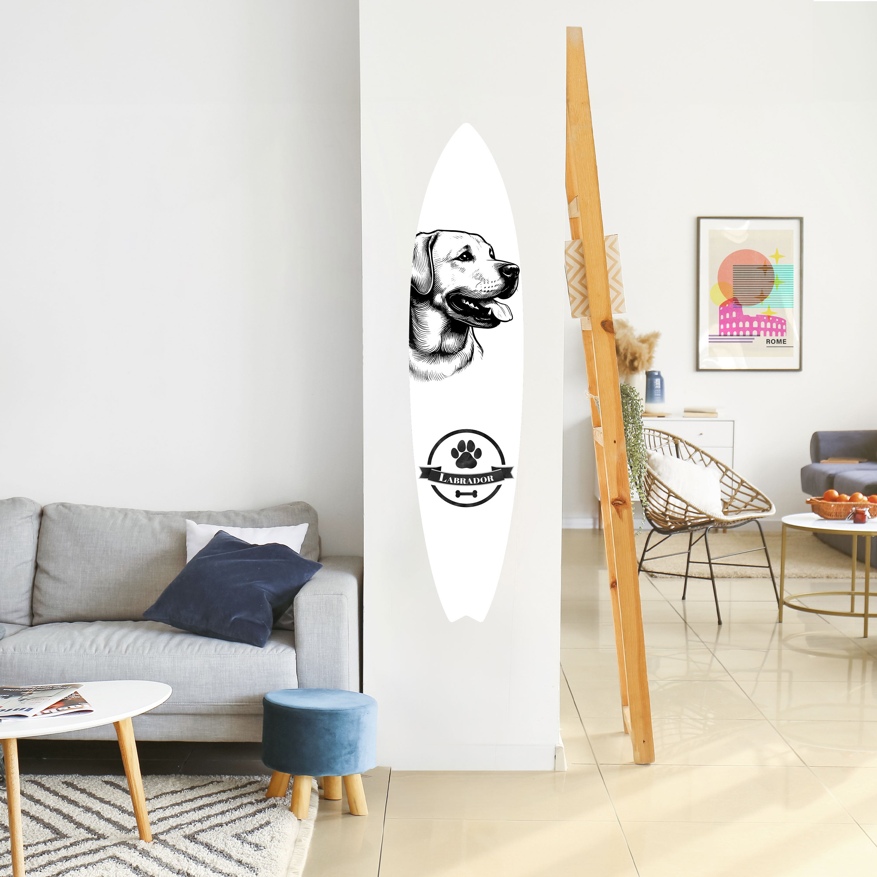LABRADOR DOG Naklejka - deska surfingowa