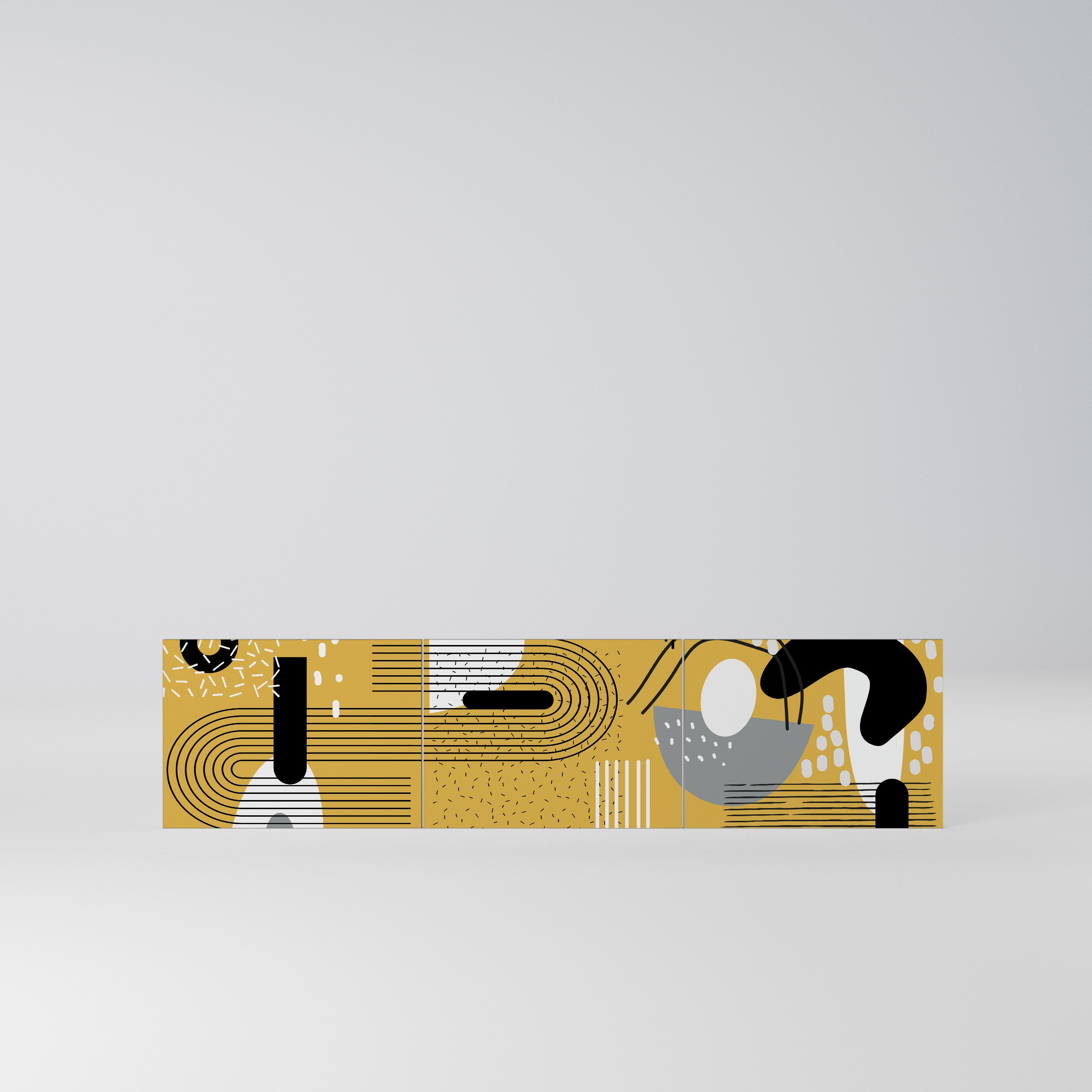 SHAPESHIFT SYMPHONY Komplet 3 frontów do szafki RTV 3-drzwiowej