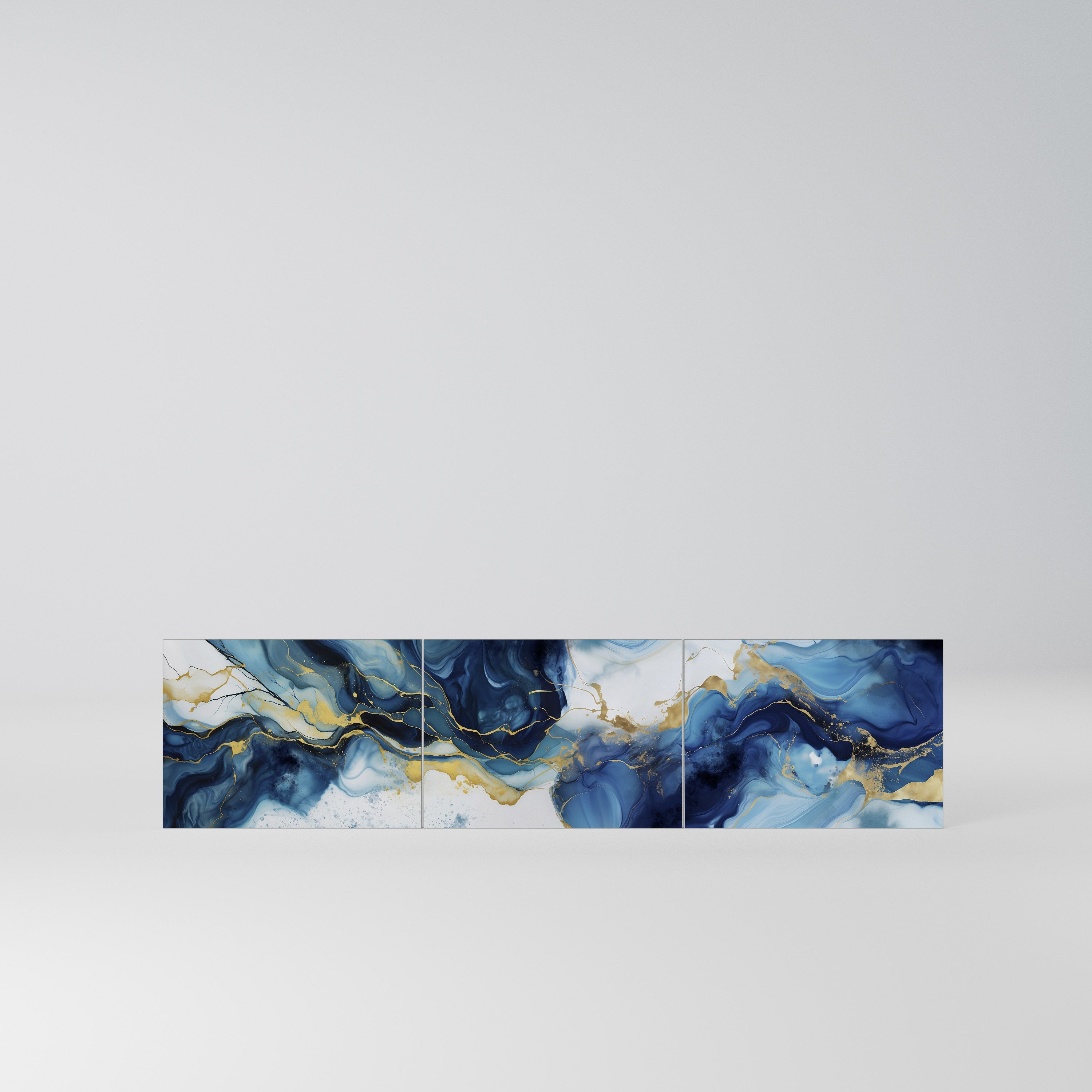 INKY MARBLE Komplet 3 frontów do szafki RTV 3-drzwiowej