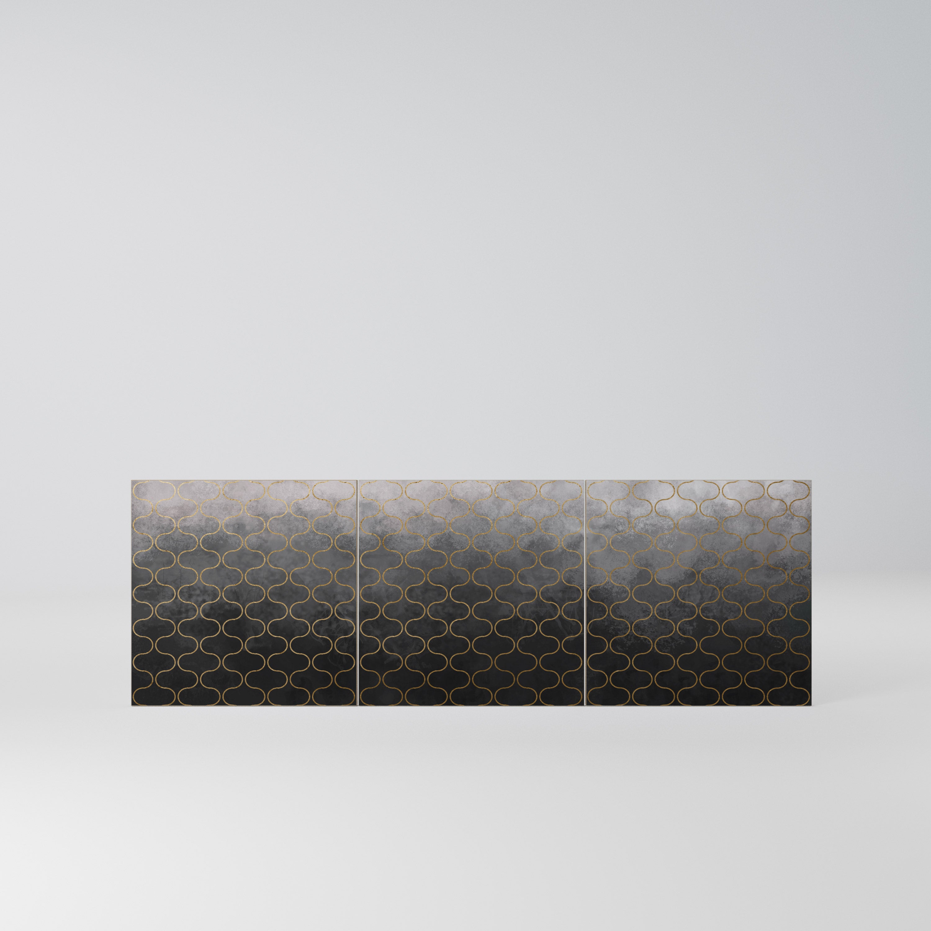 TESSELATED GRAYISH Komplet 3 frontów do komody 3-drzwiowej